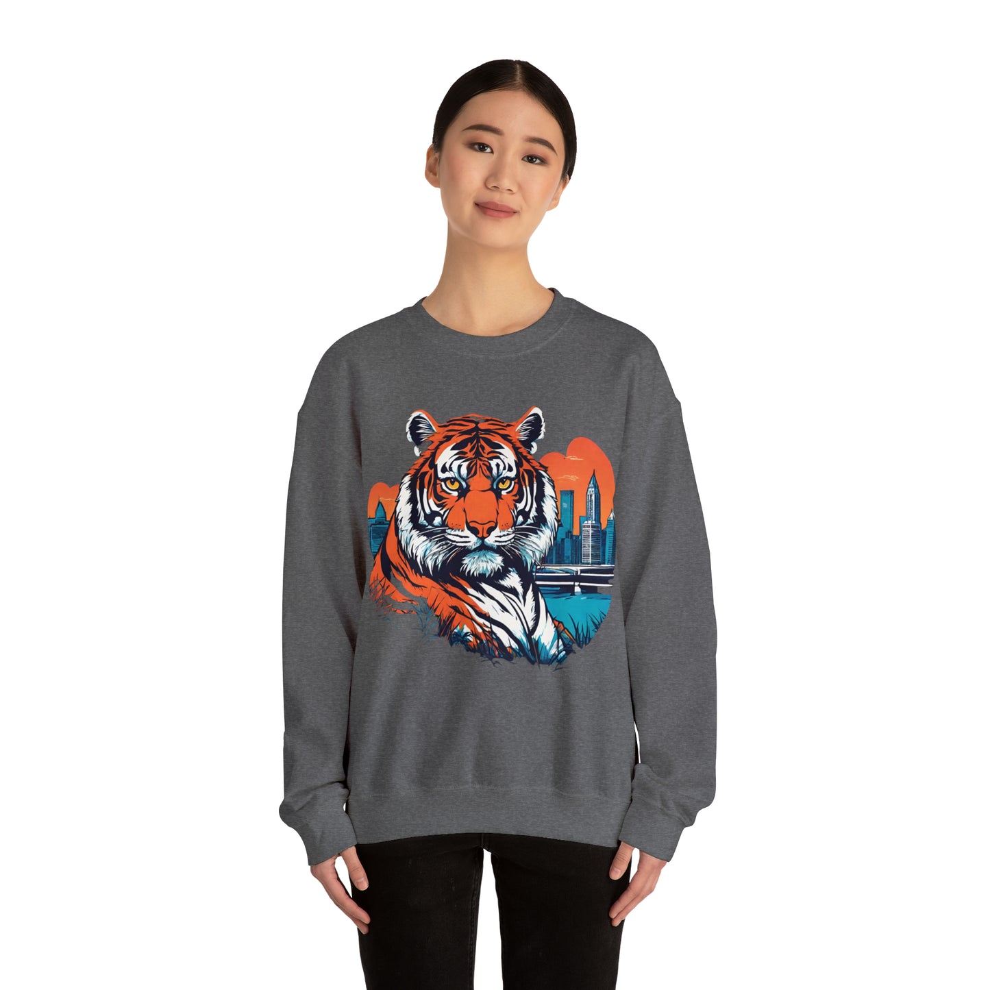 Cincinnati Vice Cincinnati Tiger Cincinnati Bengals Unisex Heavy Blend™ Crewneck Sweatshirt