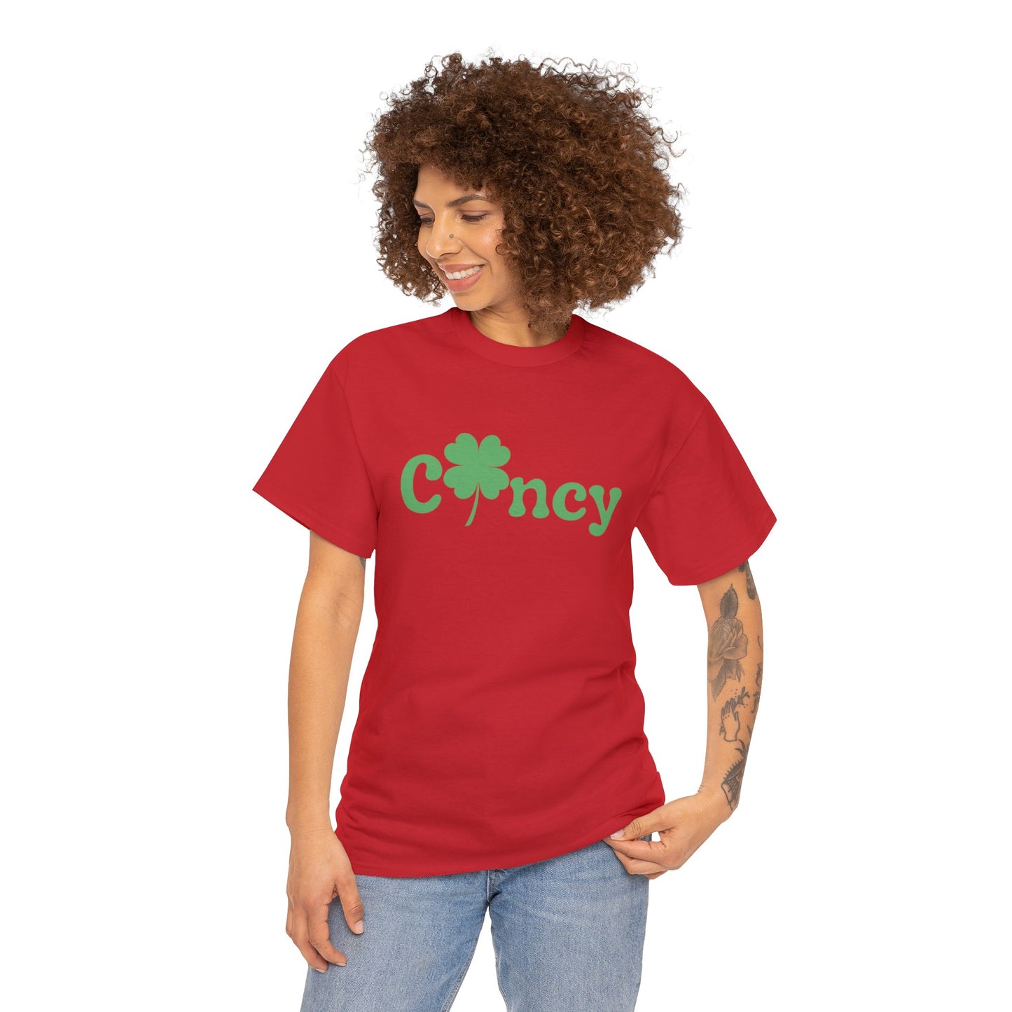 Cincinnati Cincy Clover St. Patrick's Day Unisex Heavy Cotton Tee