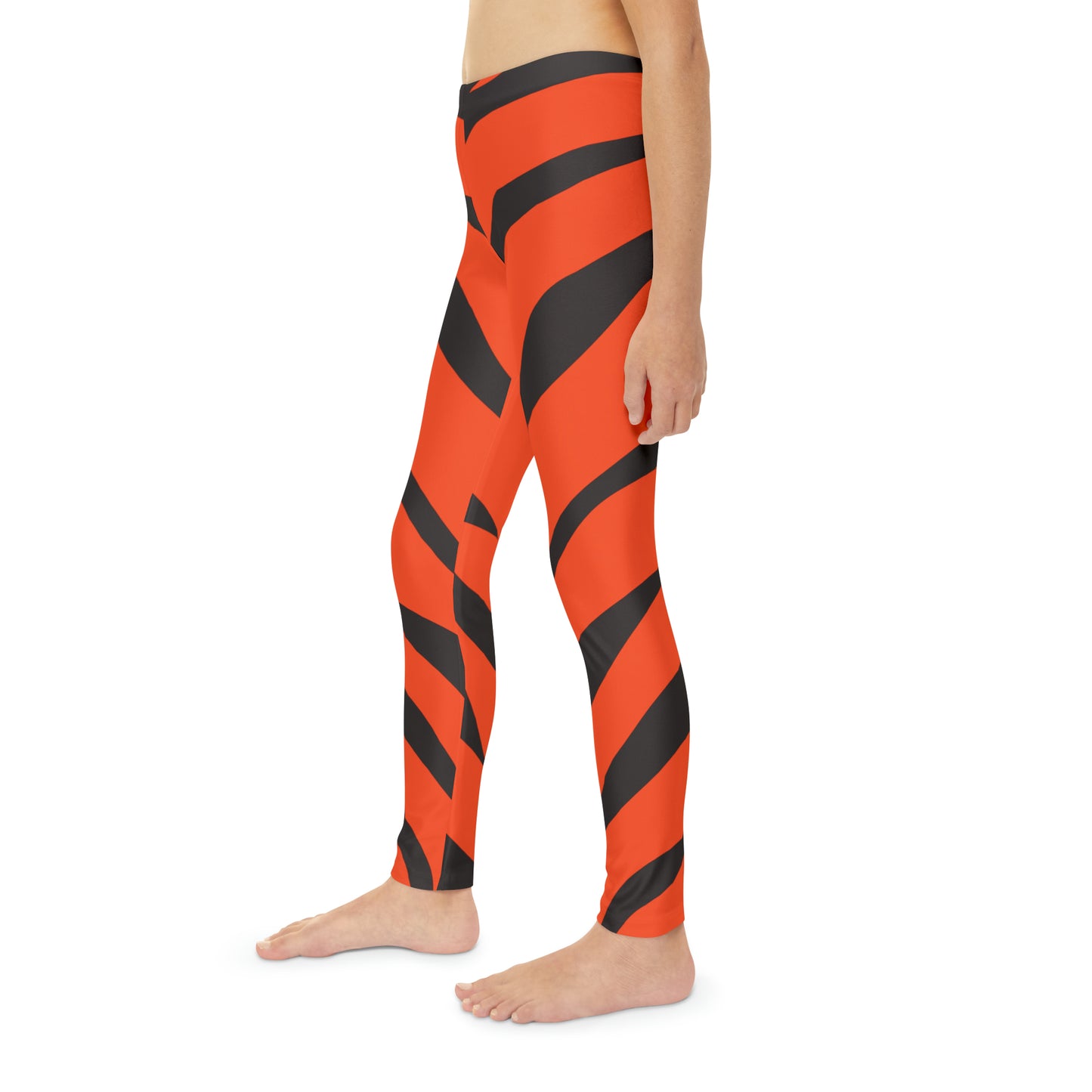 Cincinnati Tiger Stripe Youth Full-Length Leggings