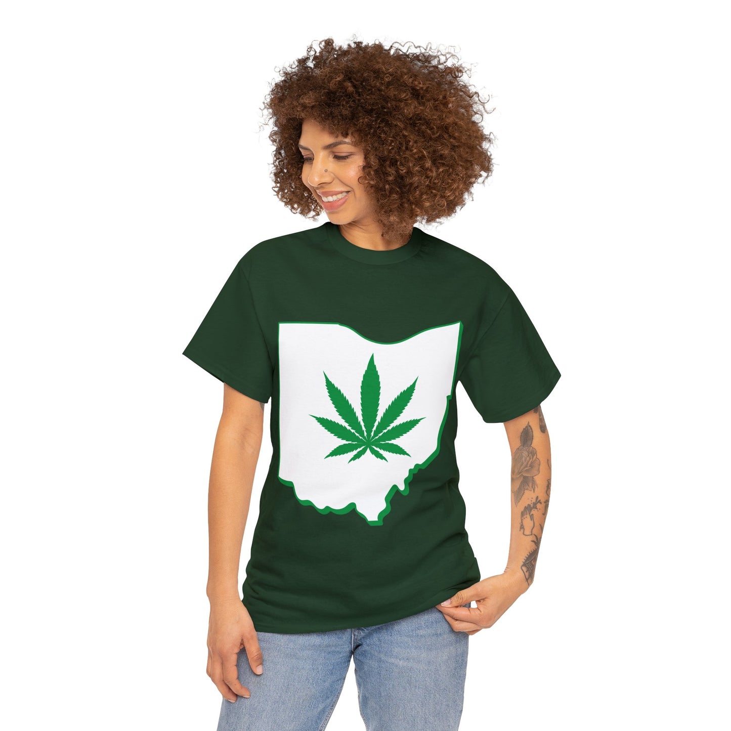 Ohio Marijuana Weed Unisex Heavy Cotton Tee