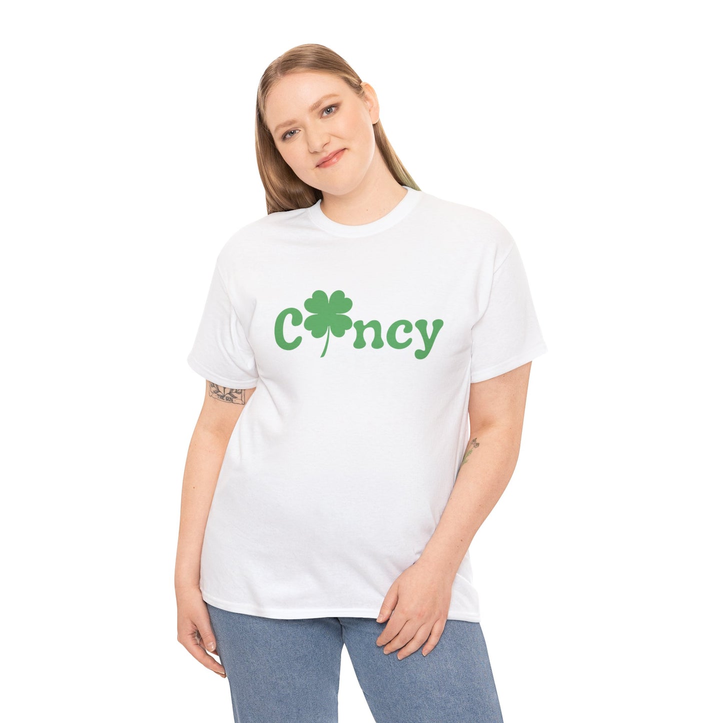 Cincinnati Cincy Clover St. Patrick's Day Unisex Heavy Cotton Tee