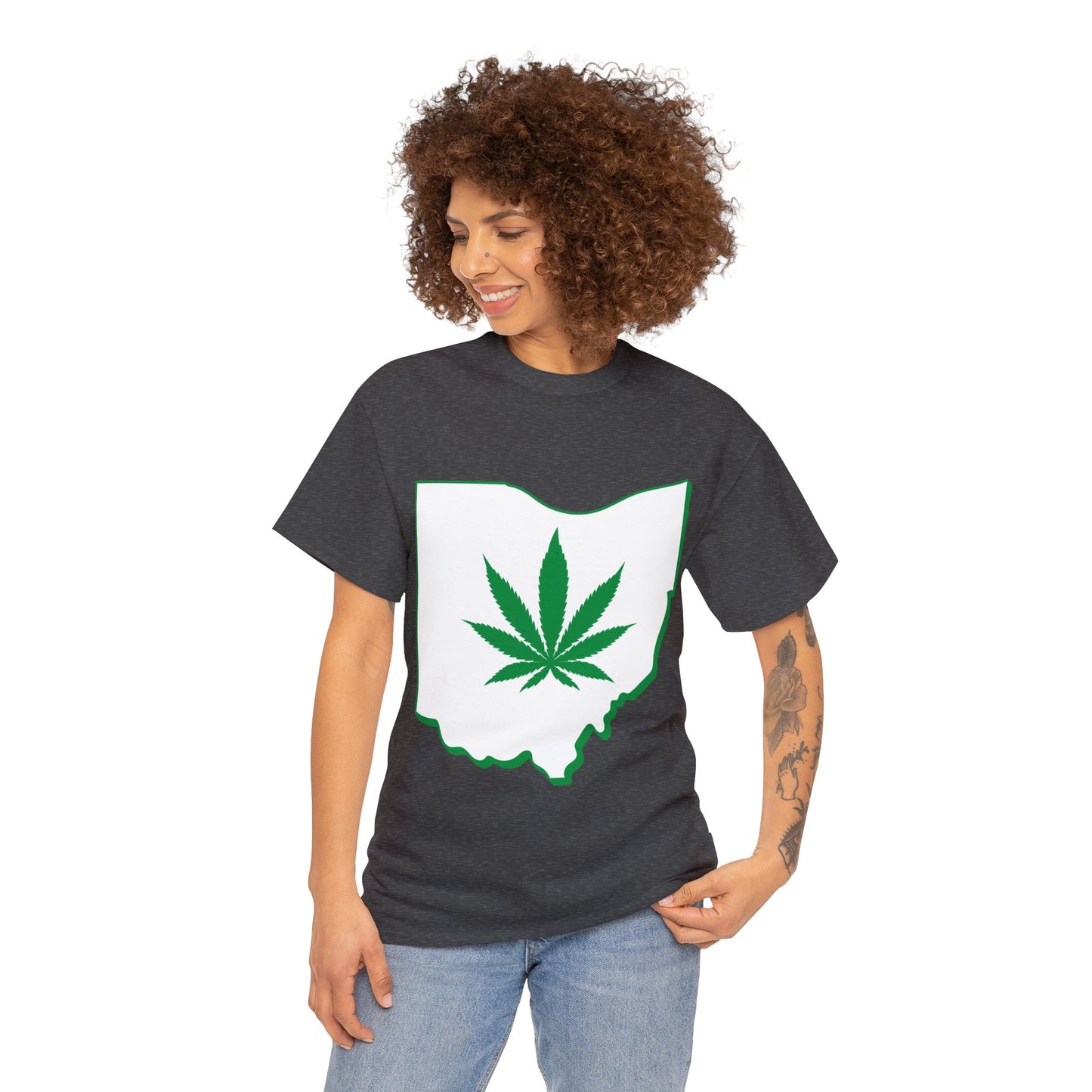 Ohio Marijuana Weed Unisex Heavy Cotton Tee