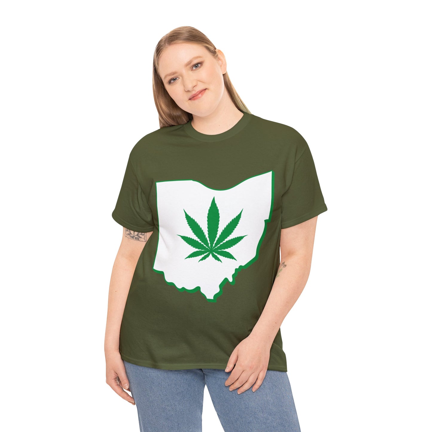 Ohio Marijuana Weed Unisex Heavy Cotton Tee