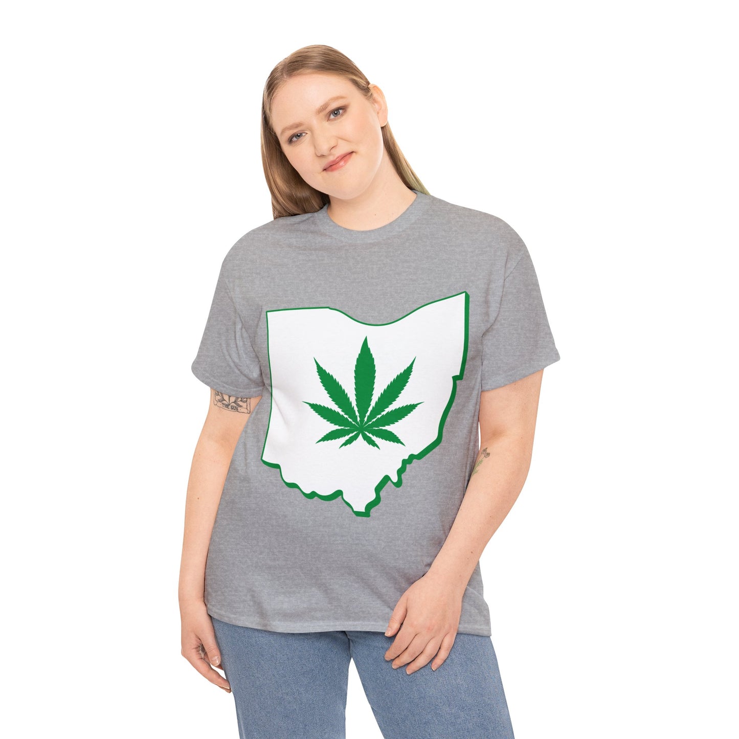 Ohio Marijuana Weed Unisex Heavy Cotton Tee