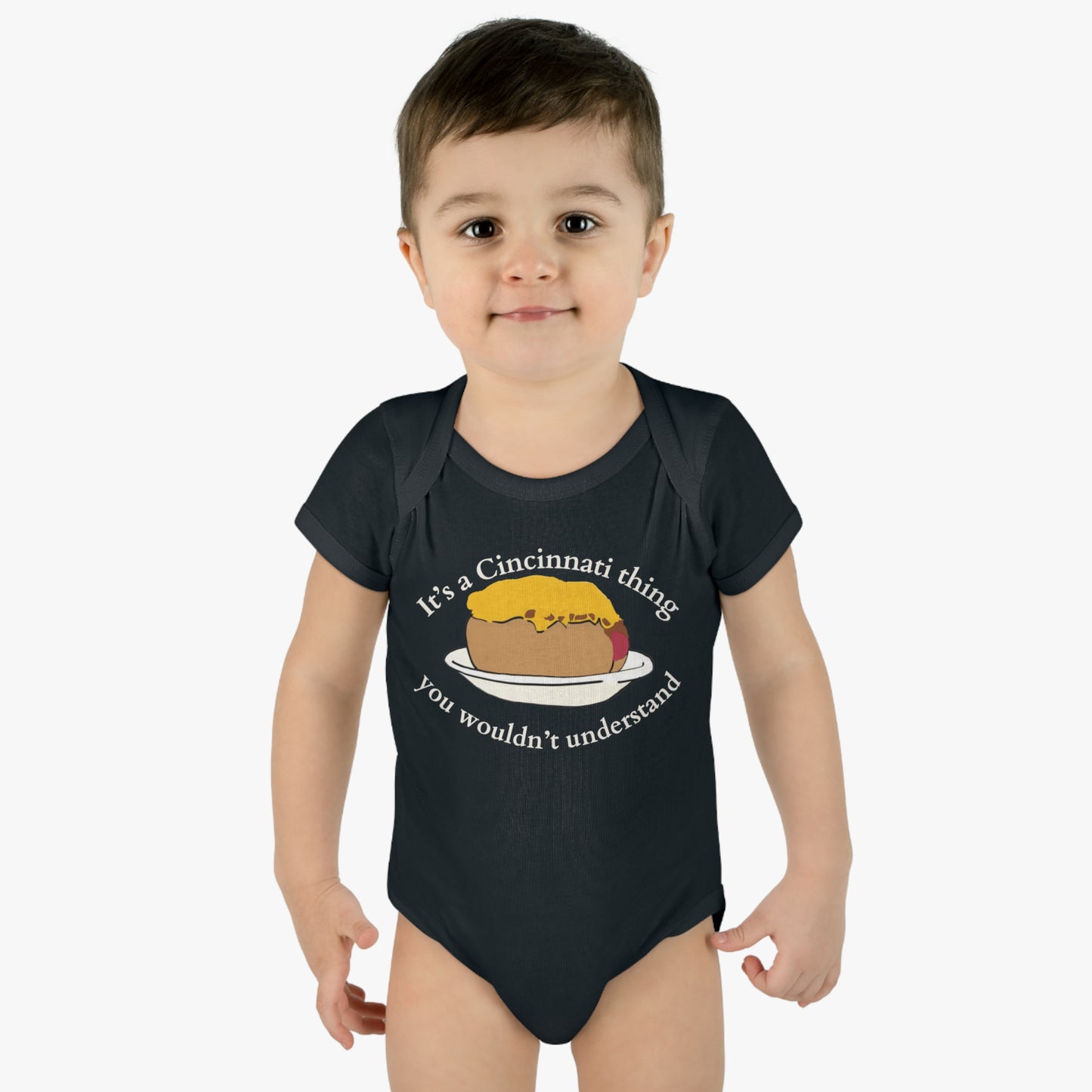 It's a Cincinnati Thing You Wouldn't Understand Cheese Coney Infant Baby Rib Bodysuit