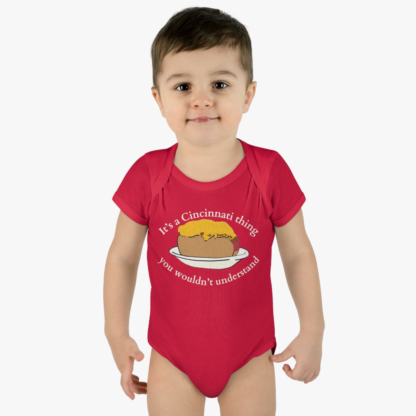 It's a Cincinnati Thing You Wouldn't Understand Cheese Coney Infant Baby Rib Bodysuit