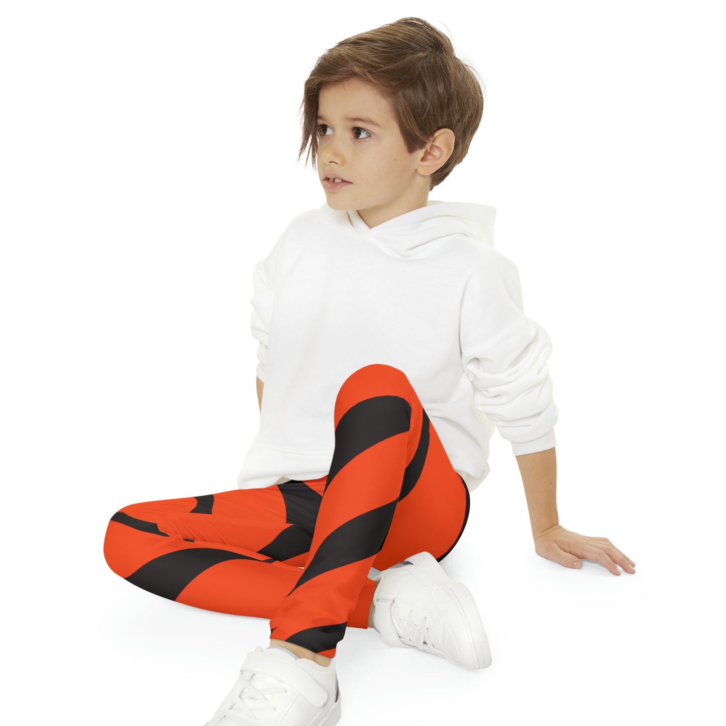 Cincinnati Tiger Stripe Youth Full-Length Leggings