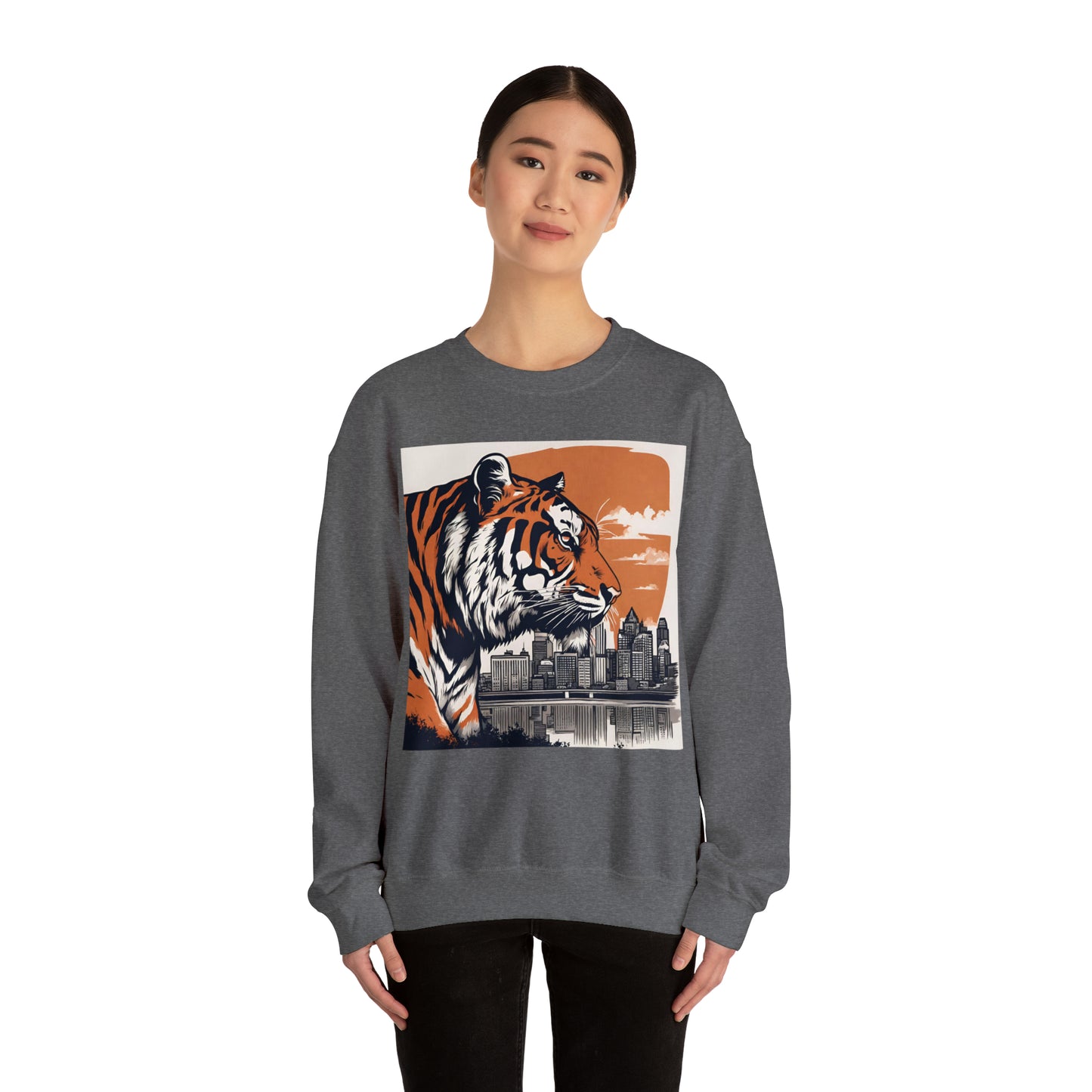 Cincinnati Tiger Cincinnati Bengals Unisex Heavy Blend™ Crewneck Sweatshirt