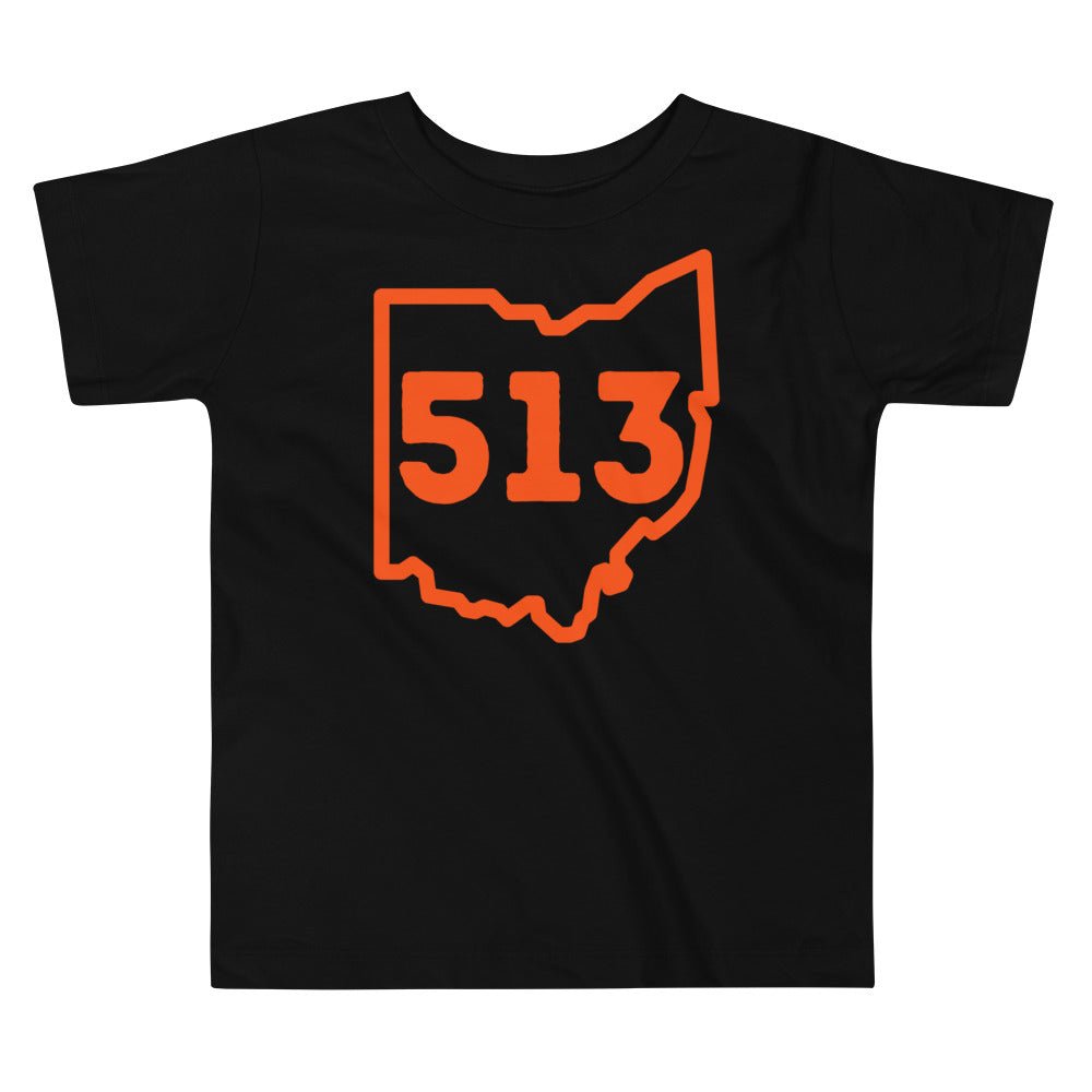 513 Cincinnati Football Ohio Toddler Short Sleeve Tee - Gathered Threds Cincy - 