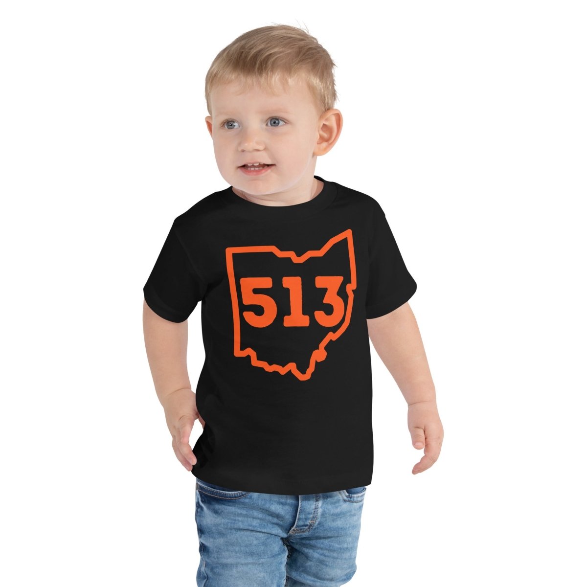 513 Cincinnati Football Ohio Toddler Short Sleeve Tee - Gathered Threds Cincy - 