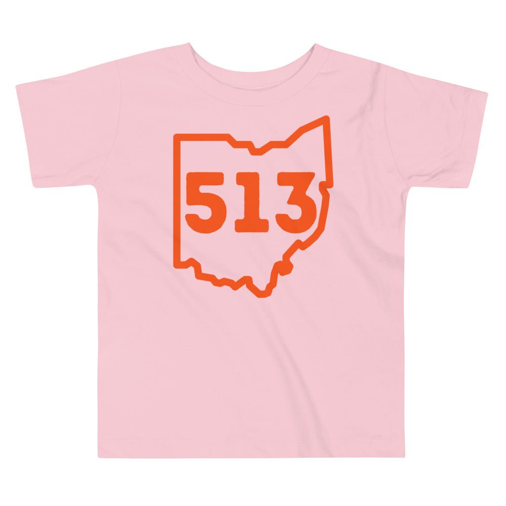 513 Cincinnati Football Ohio Toddler Short Sleeve Tee - Gathered Threds Cincy - 