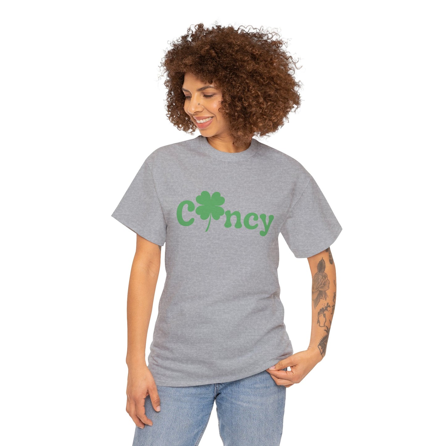 Cincinnati Cincy Clover St. Patrick's Day Unisex Heavy Cotton Tee