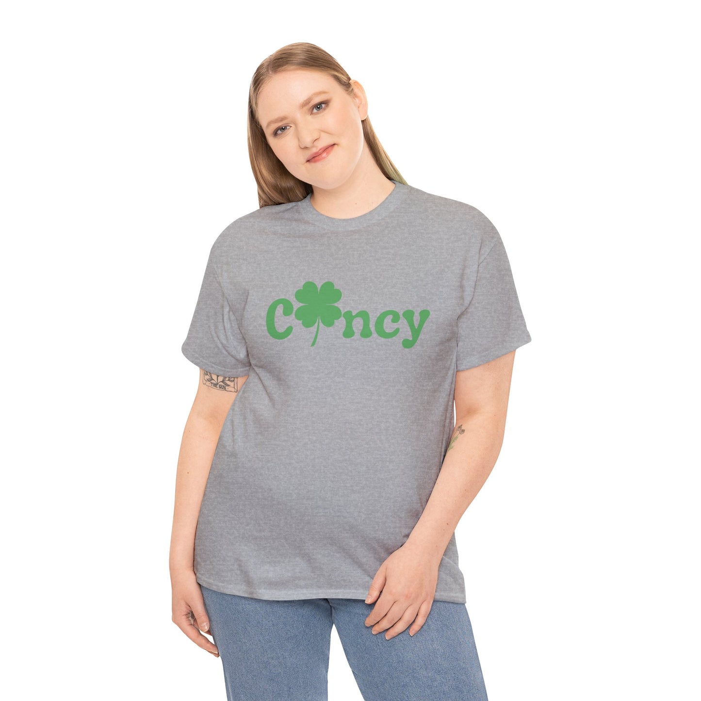 Cincinnati Cincy Clover St. Patrick's Day Unisex Heavy Cotton Tee