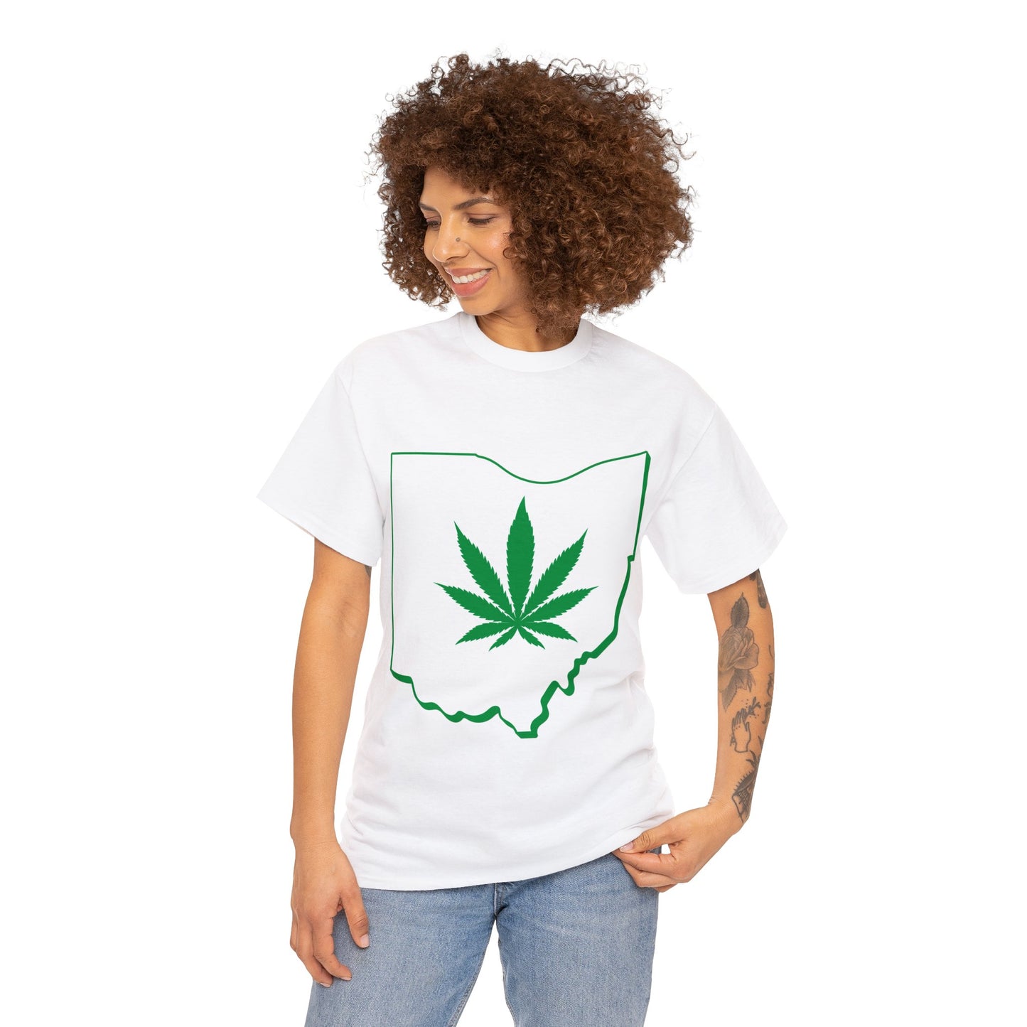 Ohio Marijuana Weed Unisex Heavy Cotton Tee