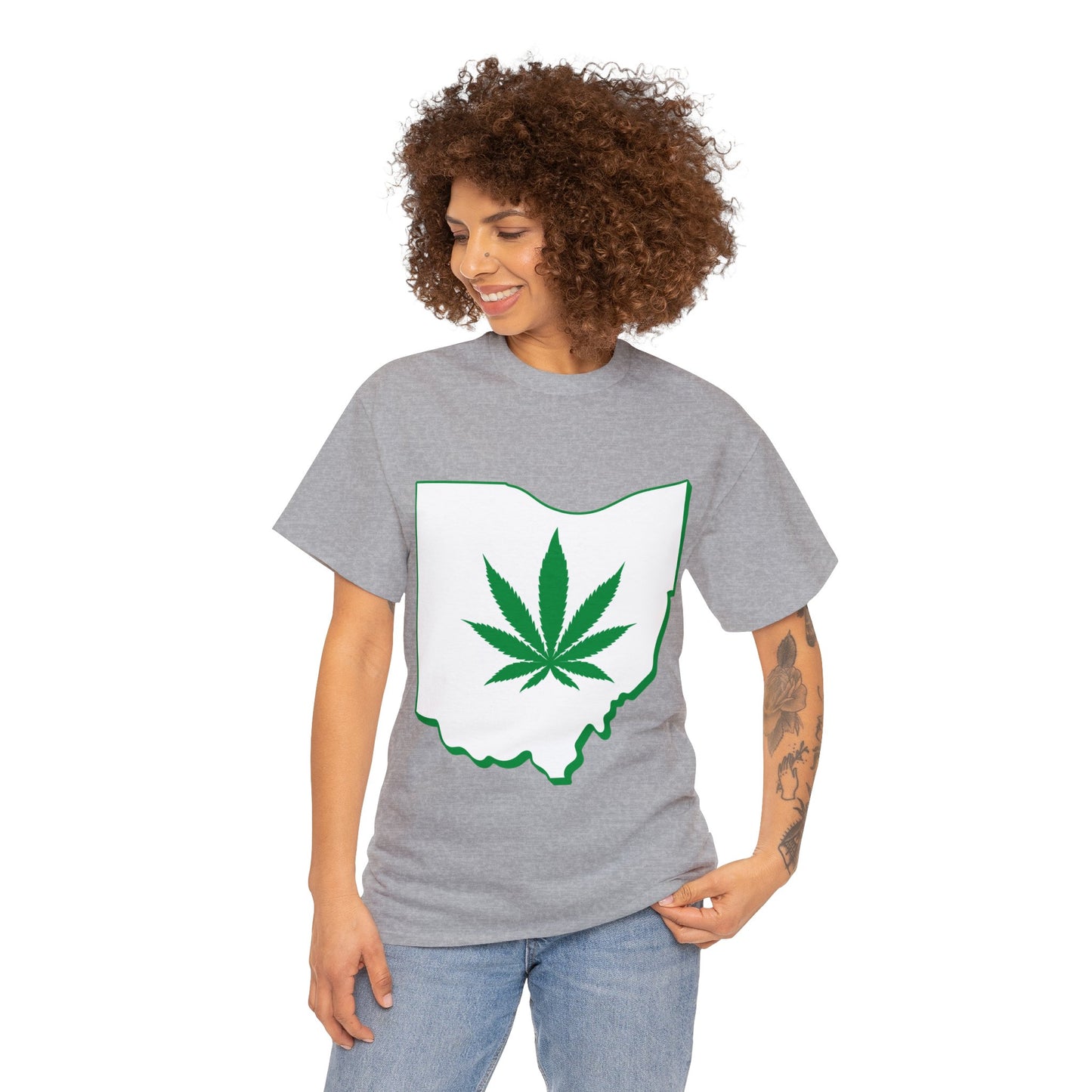 Ohio Marijuana Weed Unisex Heavy Cotton Tee