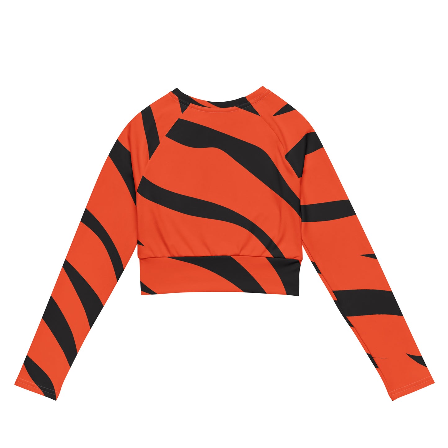 Tiger Stripe Cincinnati Bengals Recycled Long-Sleeve Crop Top