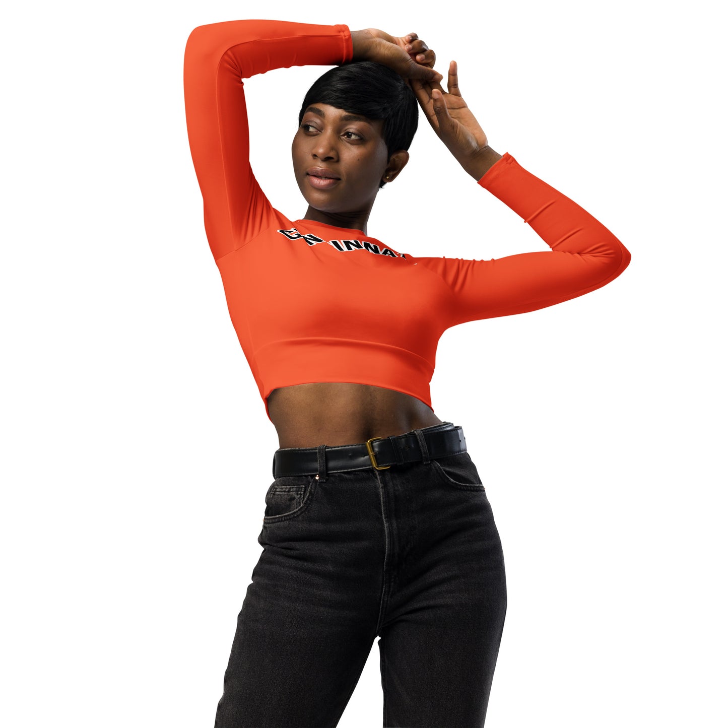 Cincinnati Recycled Long-Sleeve Crop Top