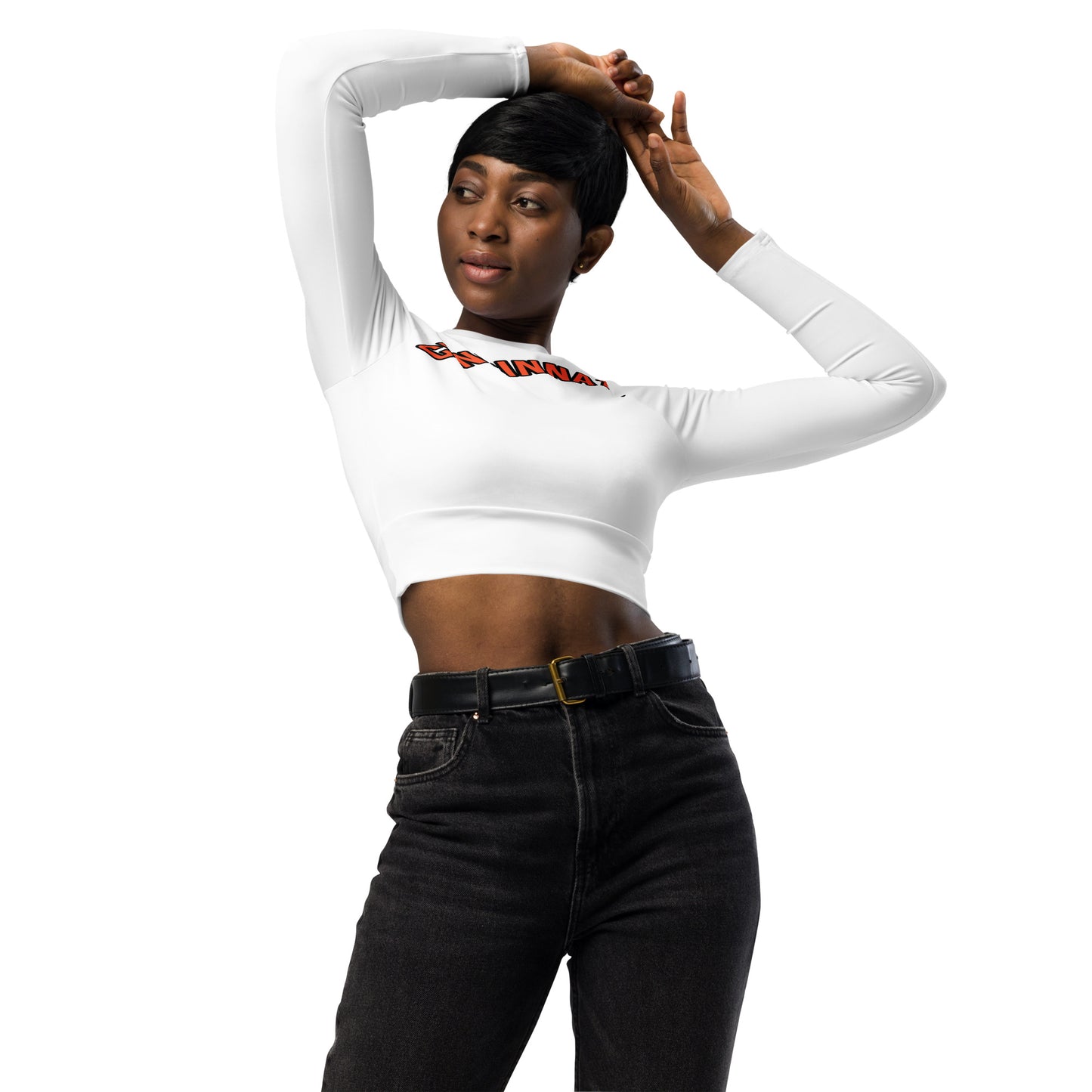 Cincinnati Recycled Long-Sleeve Crop Top