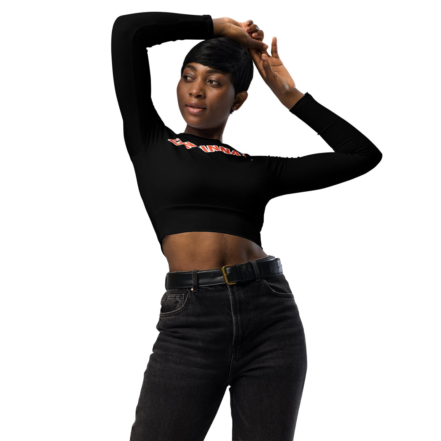 Cincinnati Recycled Long-Sleeve Crop Top