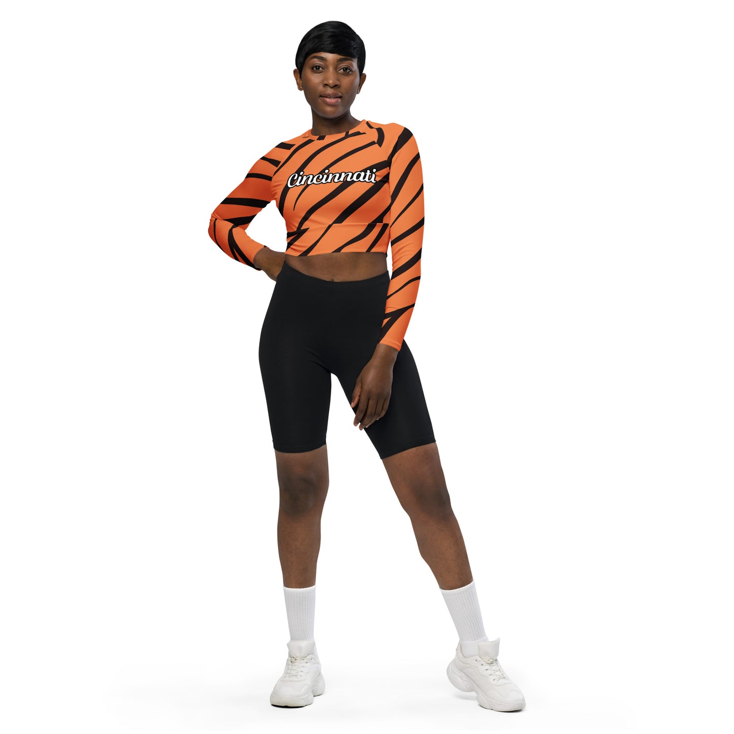 Cincinnati Bengals Recycled long-sleeve crop top