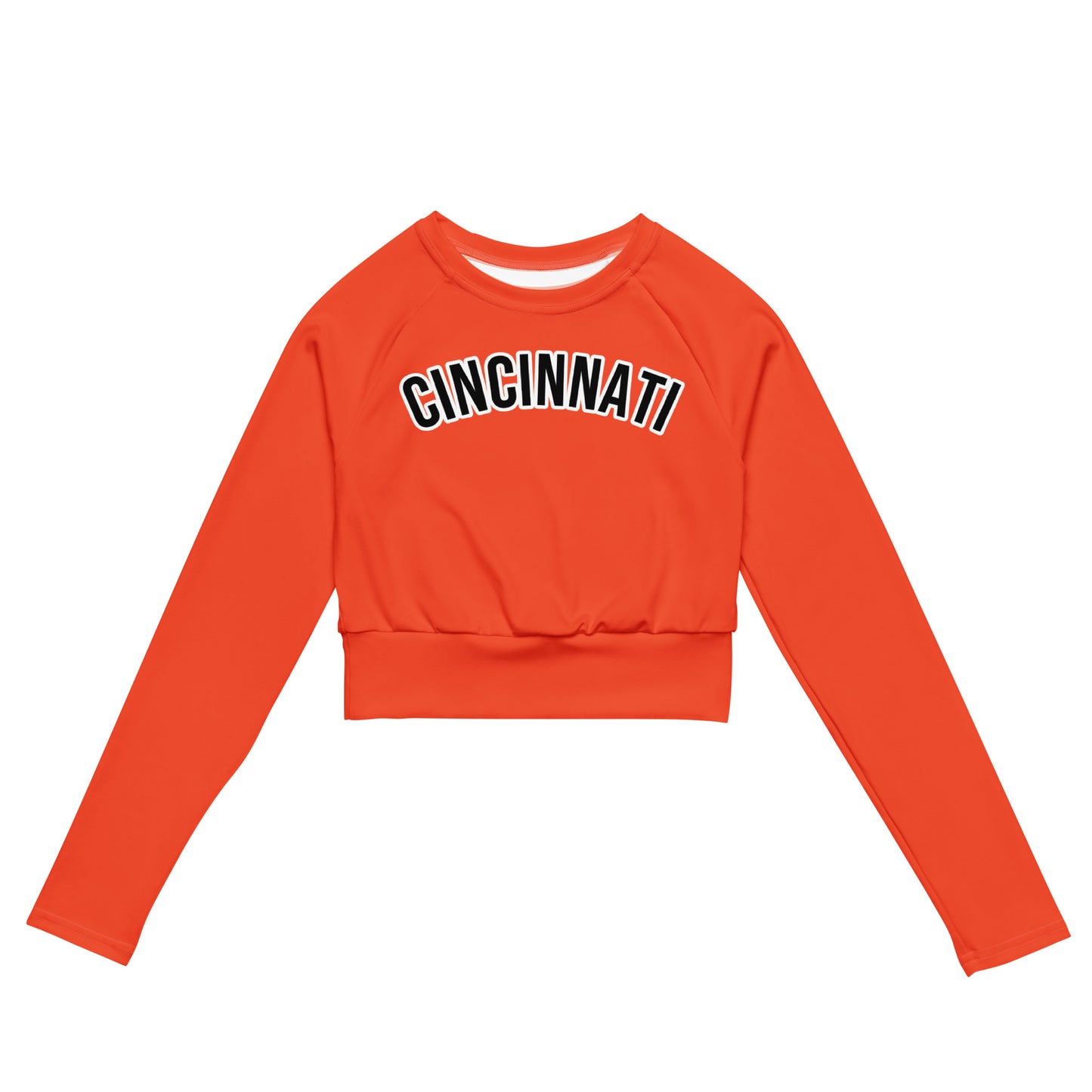 Cincinnati Recycled Long-Sleeve Crop Top