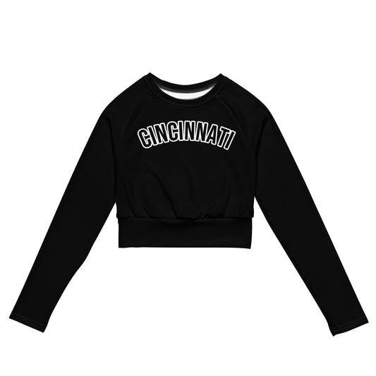 Cincinnati Recycled Long-Sleeve Crop Top