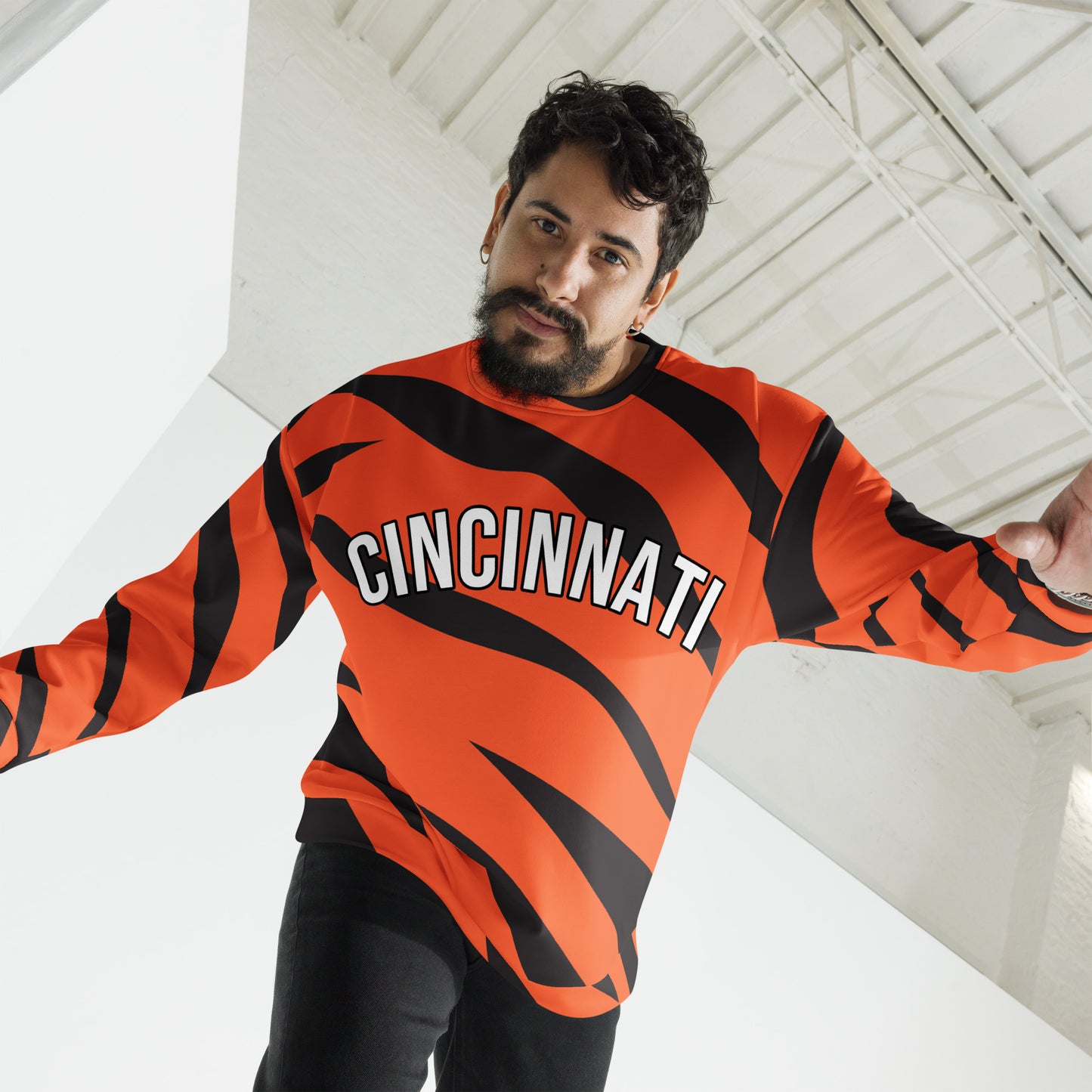 Tiger Stripe Cincinnati Bengals Unisex Sweatshirt