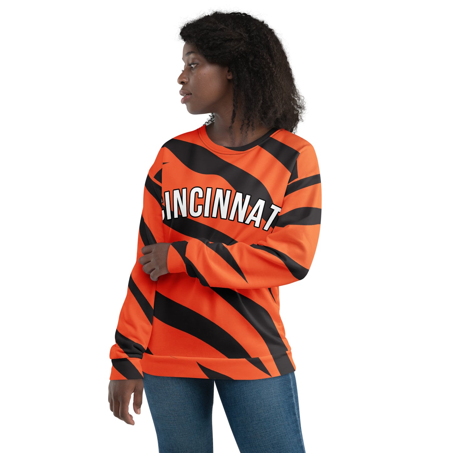 Tiger Stripe Cincinnati Bengals Unisex Sweatshirt