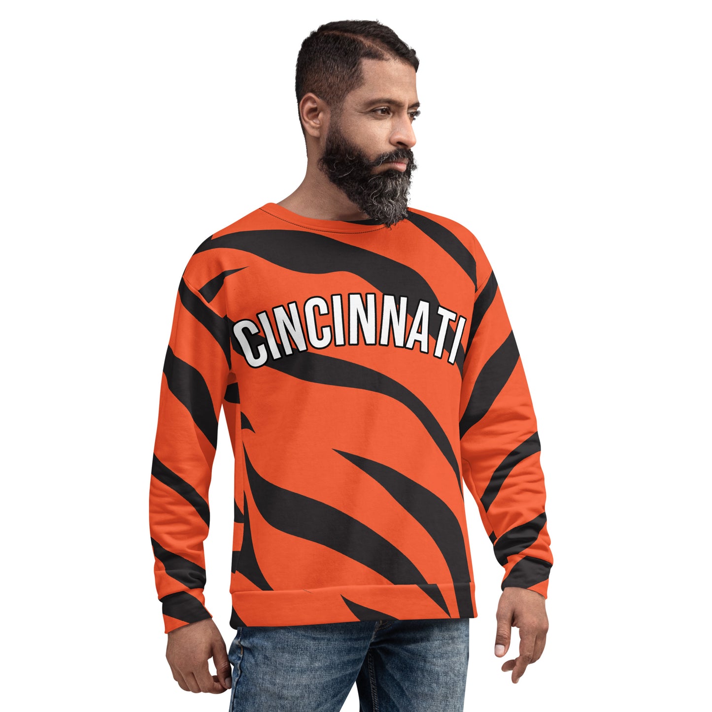 Tiger Stripe Cincinnati Bengals Unisex Sweatshirt