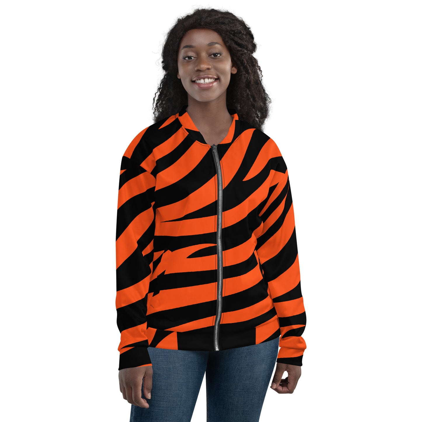 Tiger Stripe Cincinnati Bengals Unisex Bomber Jacket