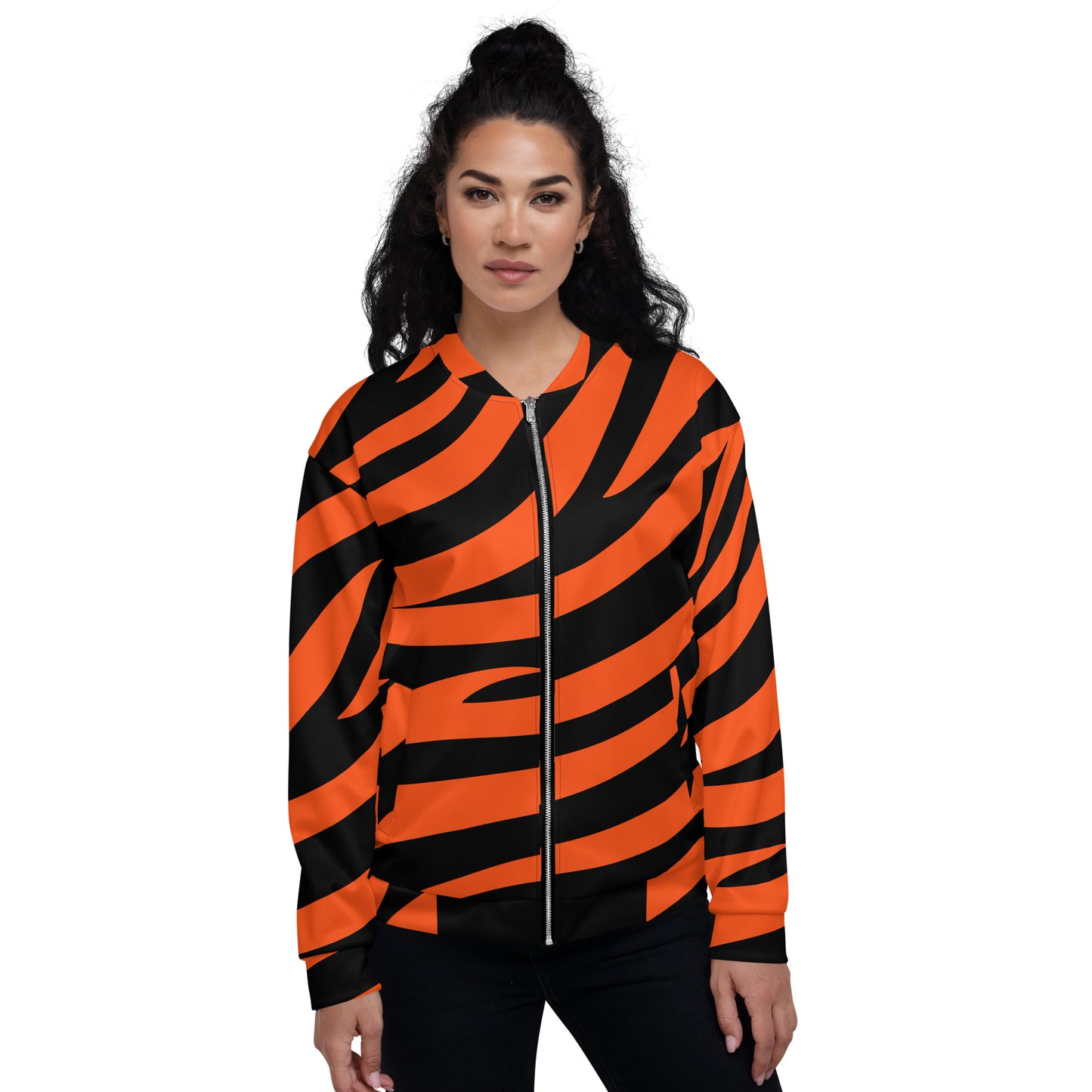 Tiger Stripe Cincinnati Bengals Unisex Bomber Jacket