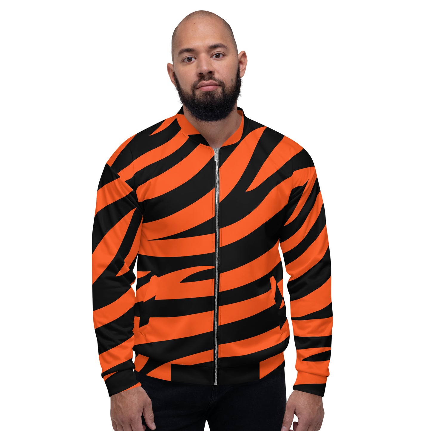 Tiger Stripe Cincinnati Bengals Unisex Bomber Jacket