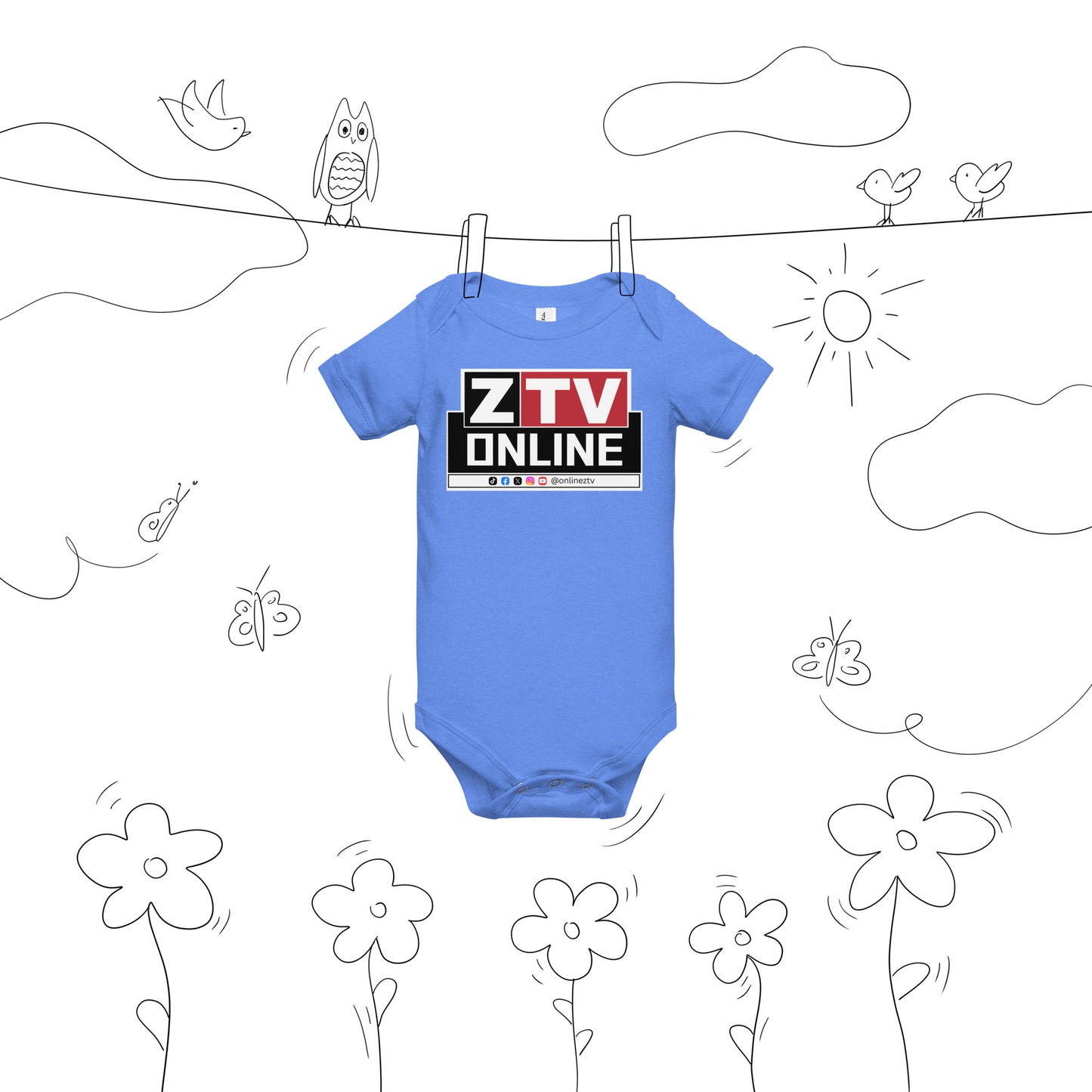 ZTV Online Baby Short Sleeve One Piece