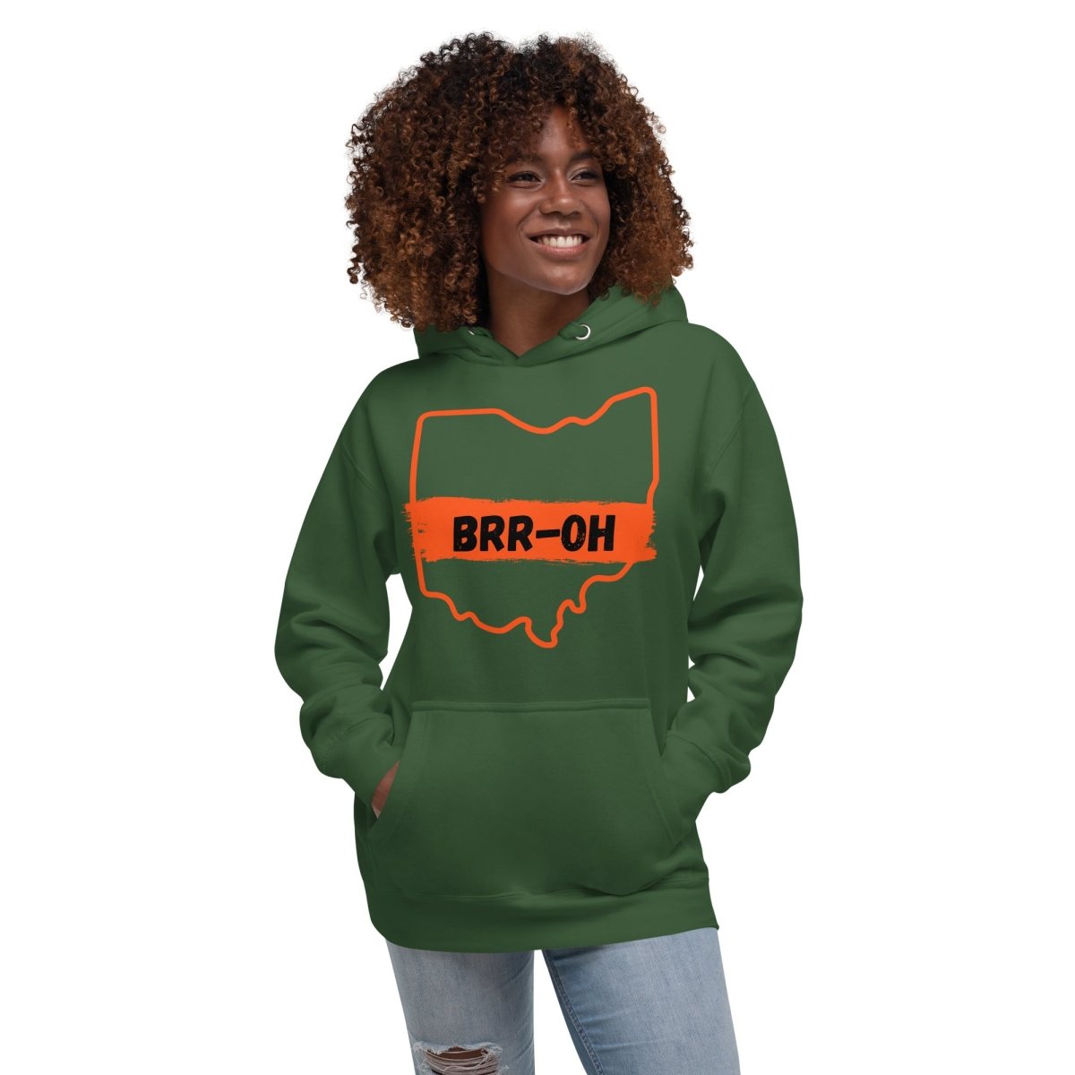 Brr - OH Cincinnati Ohio Unisex Hoodie - Gathered Threds Cincy - 