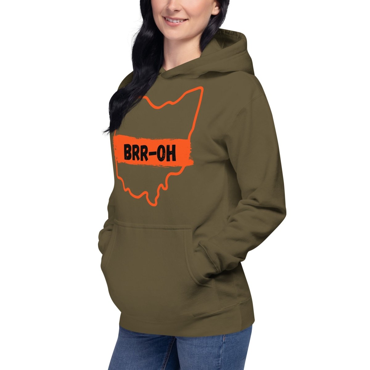 Brr - OH Cincinnati Ohio Unisex Hoodie - Gathered Threds Cincy - 