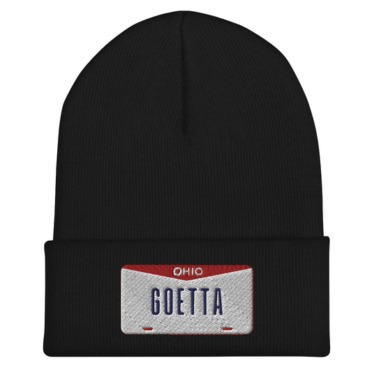 Goetta Ohio License Plate Cuffed Beanie