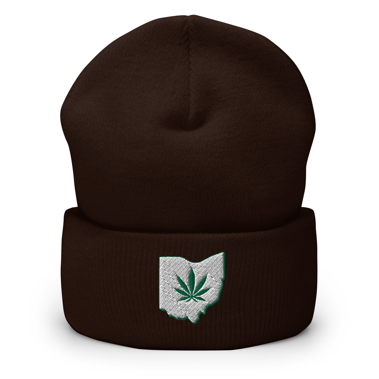 Ohio Marijuana Weed Leaf Cuffed Beanie