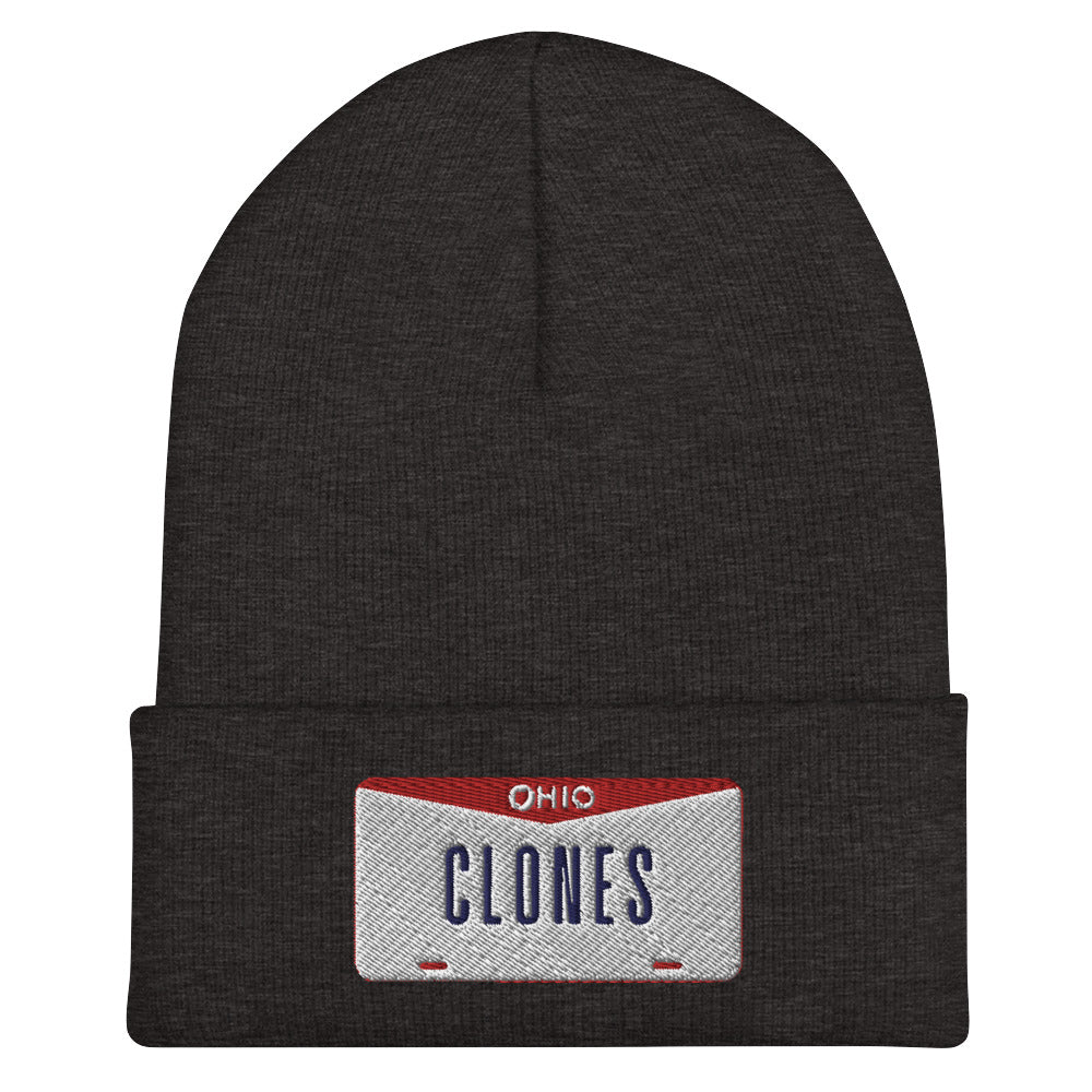 Clones Ohio License Plate Cuffed Beanie