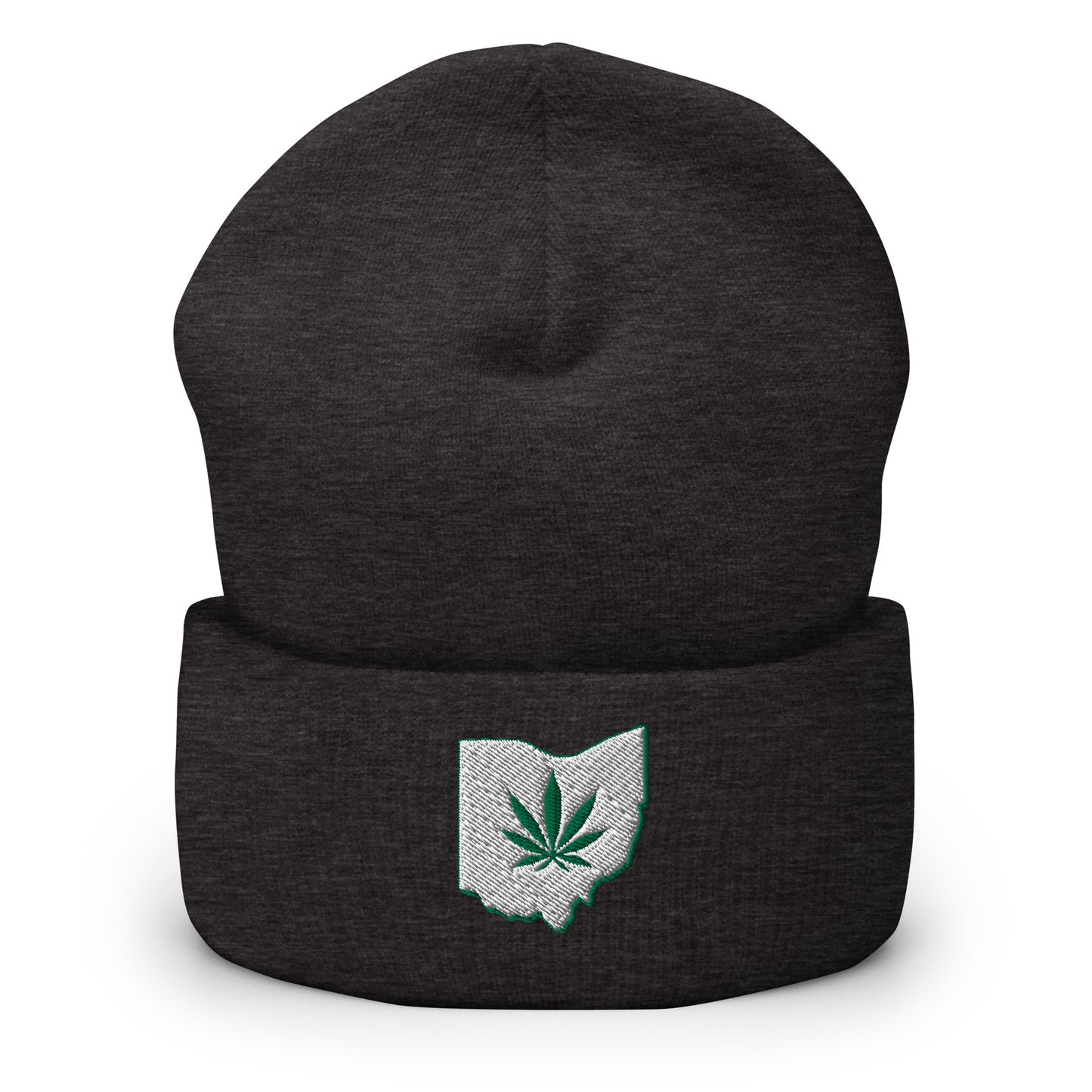 Ohio Marijuana Weed Leaf Cuffed Beanie