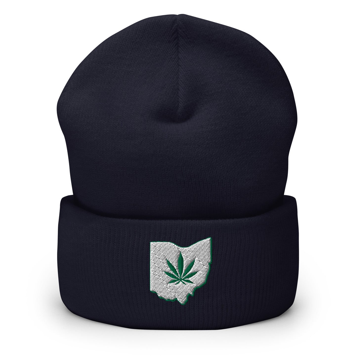 Ohio Marijuana Weed Leaf Cuffed Beanie