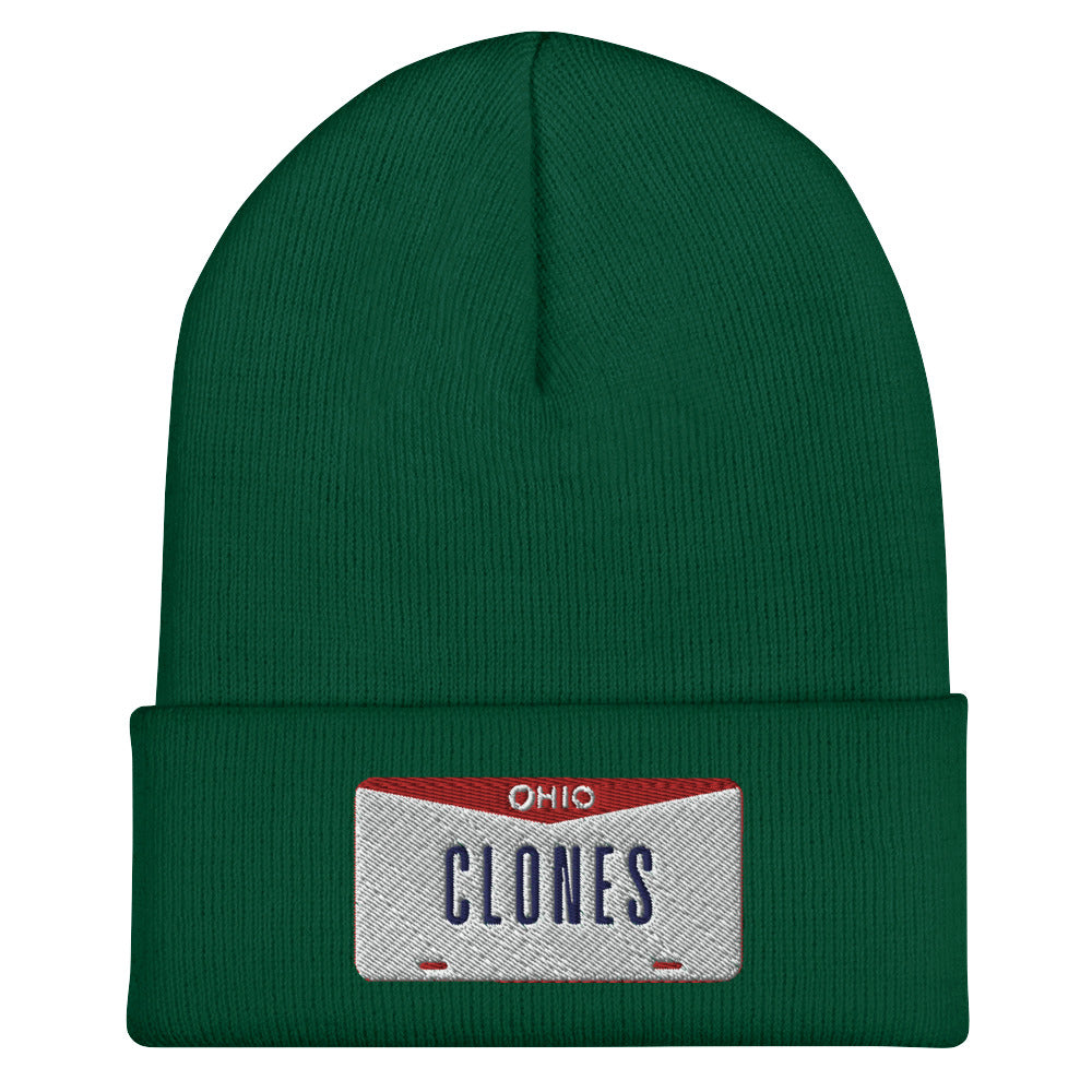 Clones Ohio License Plate Cuffed Beanie