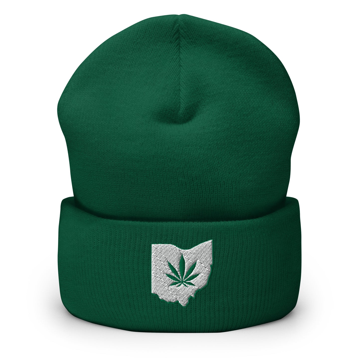 Ohio Marijuana Weed Leaf Cuffed Beanie