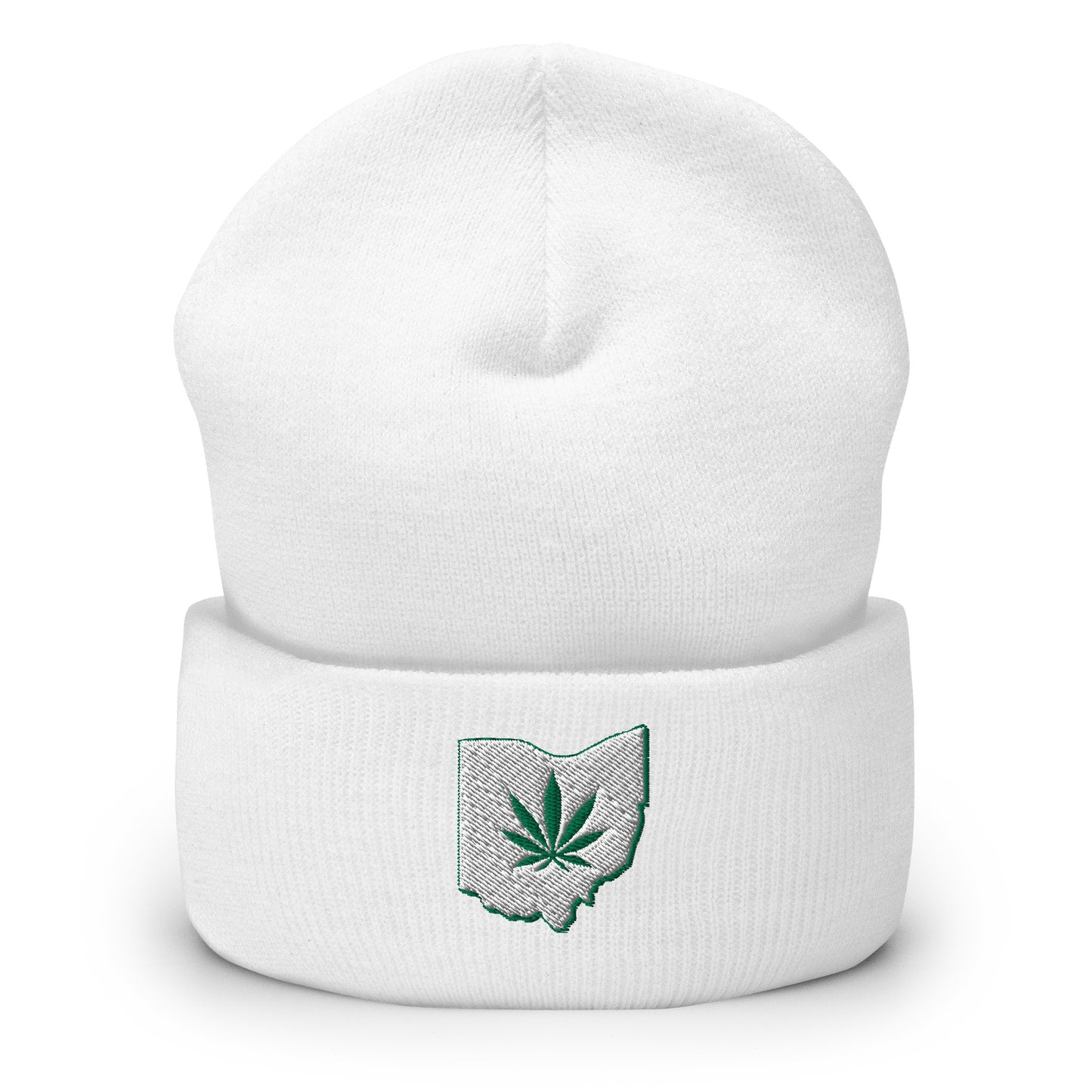 Ohio Marijuana Weed Leaf Cuffed Beanie