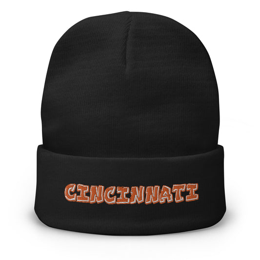 Cincinnati Graffiti Embroidered Beanie