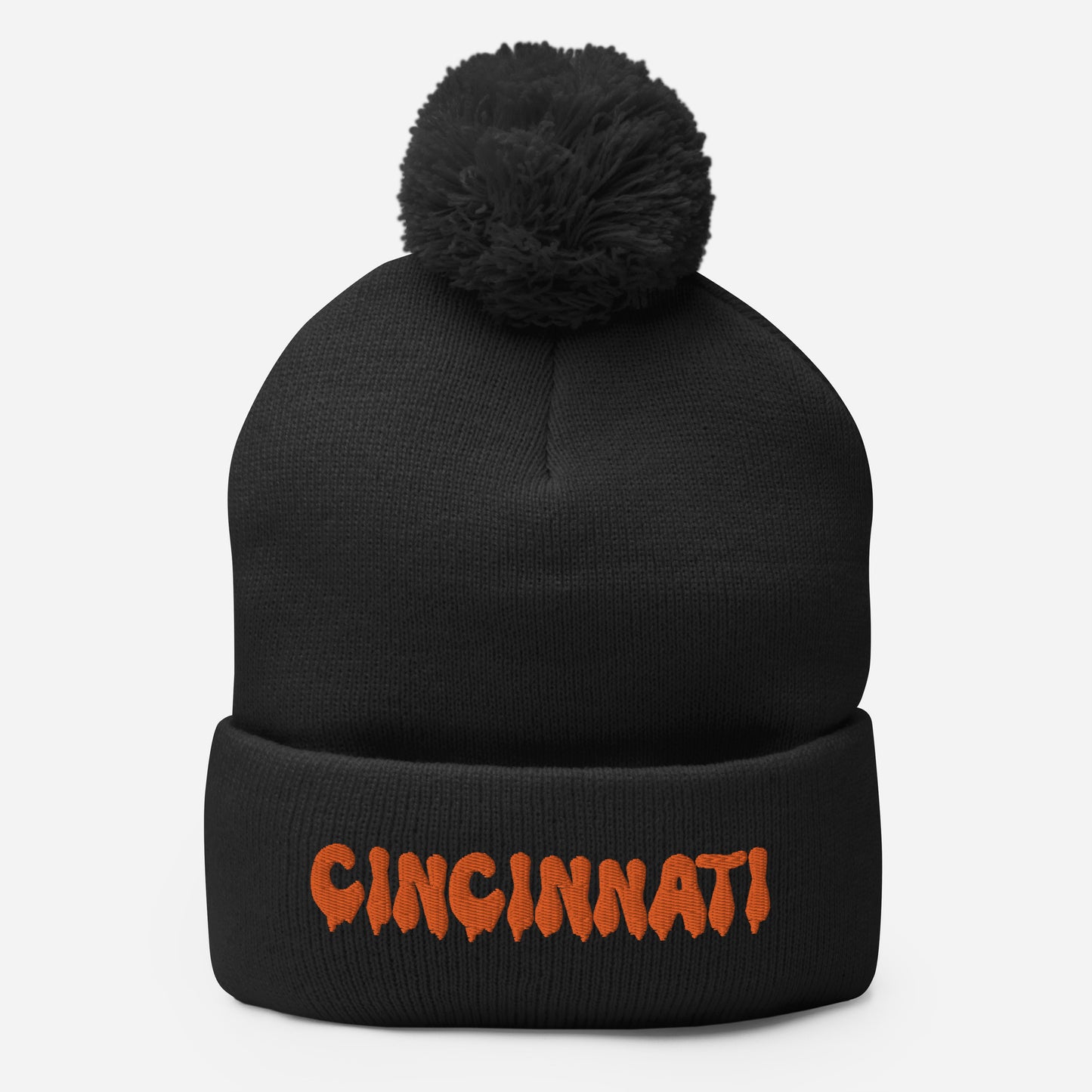 Melting Dripping Cincinnati Pom-Pom Beanie