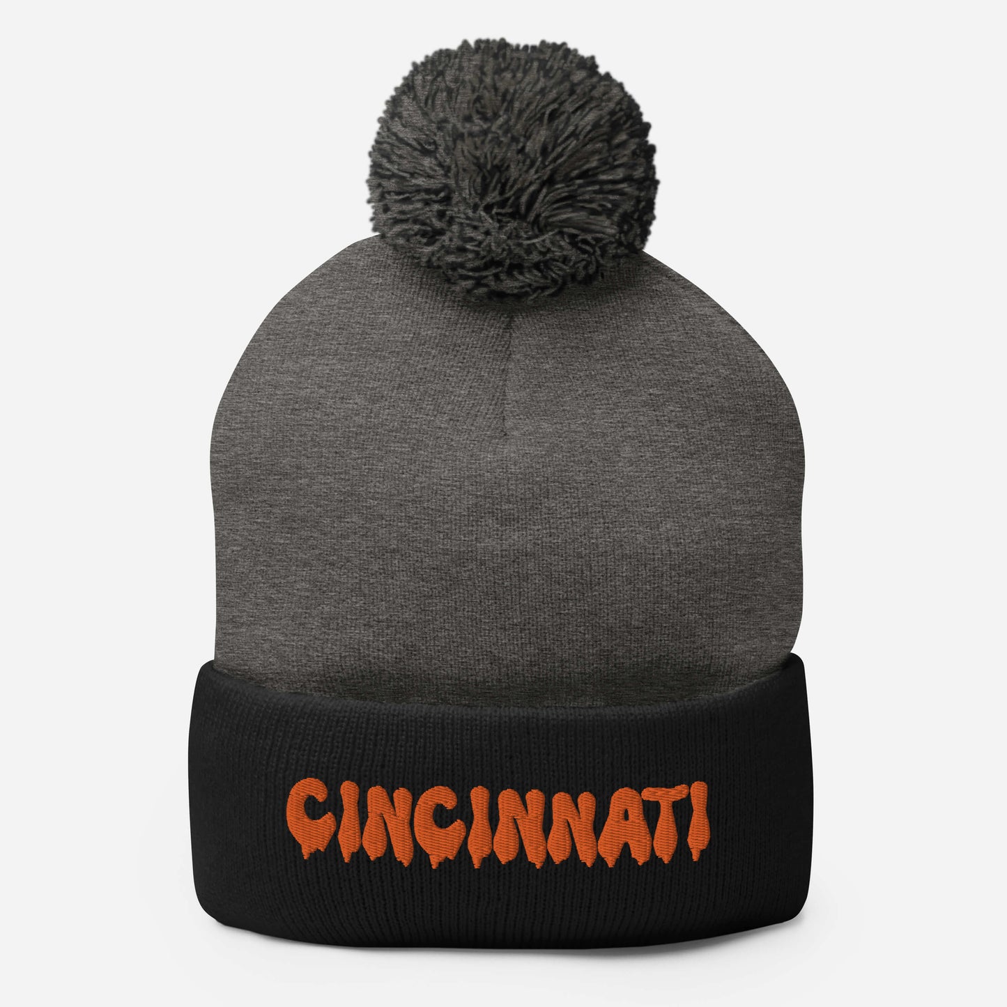 Melting Dripping Cincinnati Pom-Pom Beanie