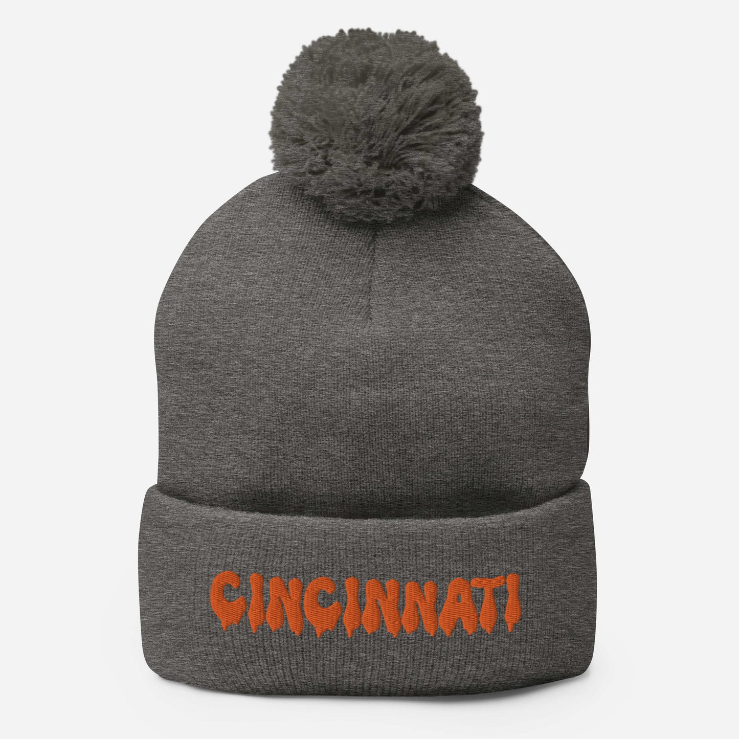 Melting Dripping Cincinnati Pom-Pom Beanie