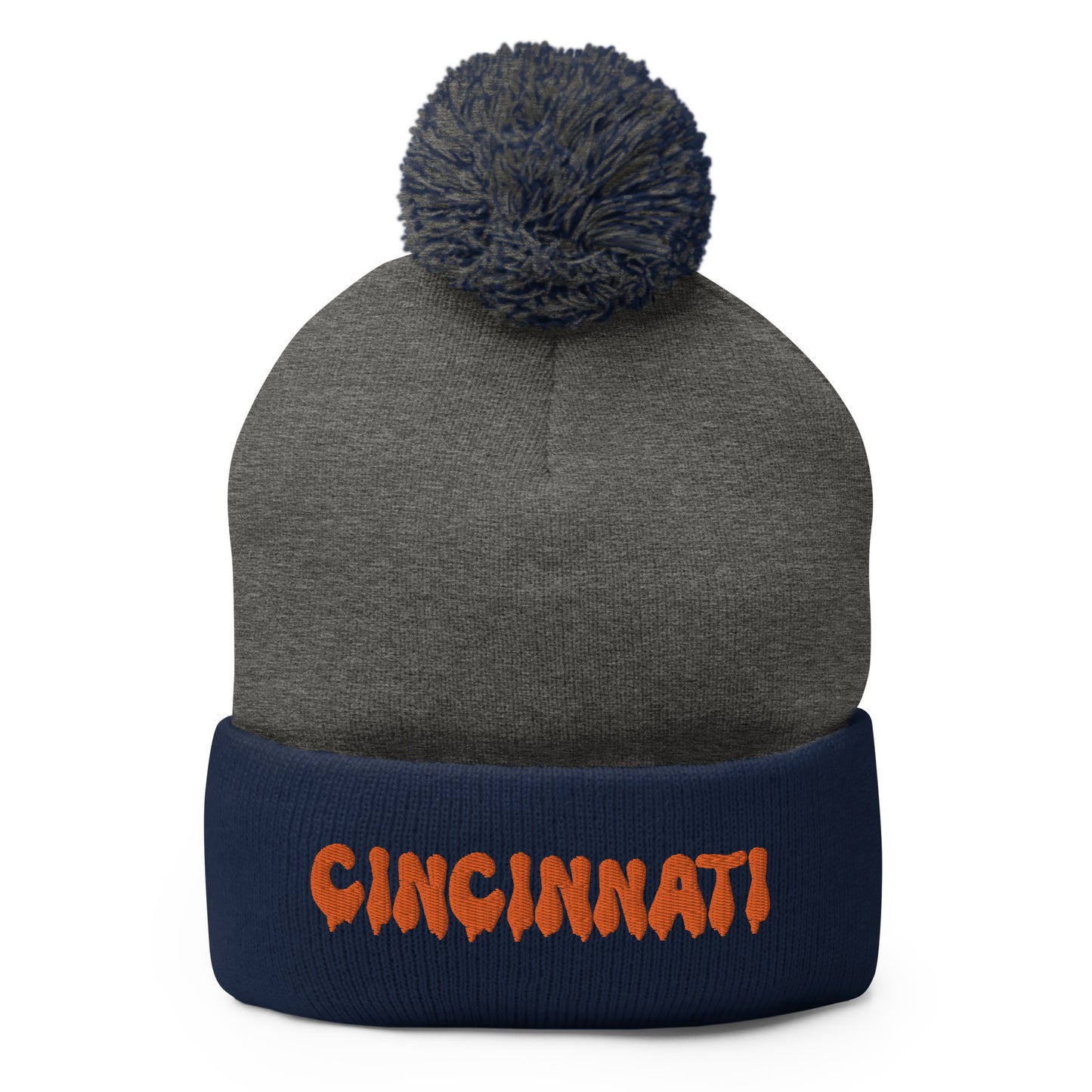 Melting Dripping Cincinnati Pom-Pom Beanie