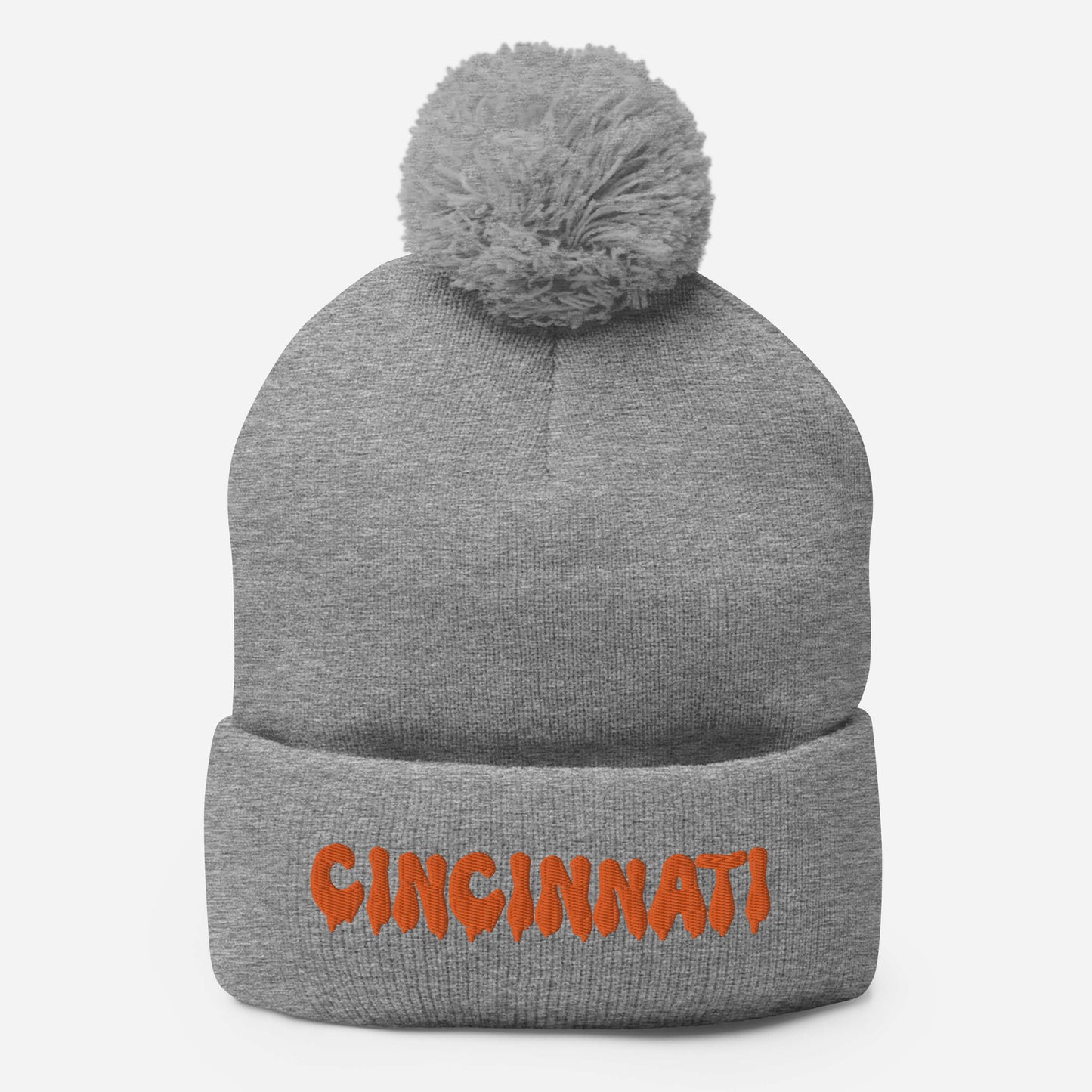 Melting Dripping Cincinnati Pom-Pom Beanie