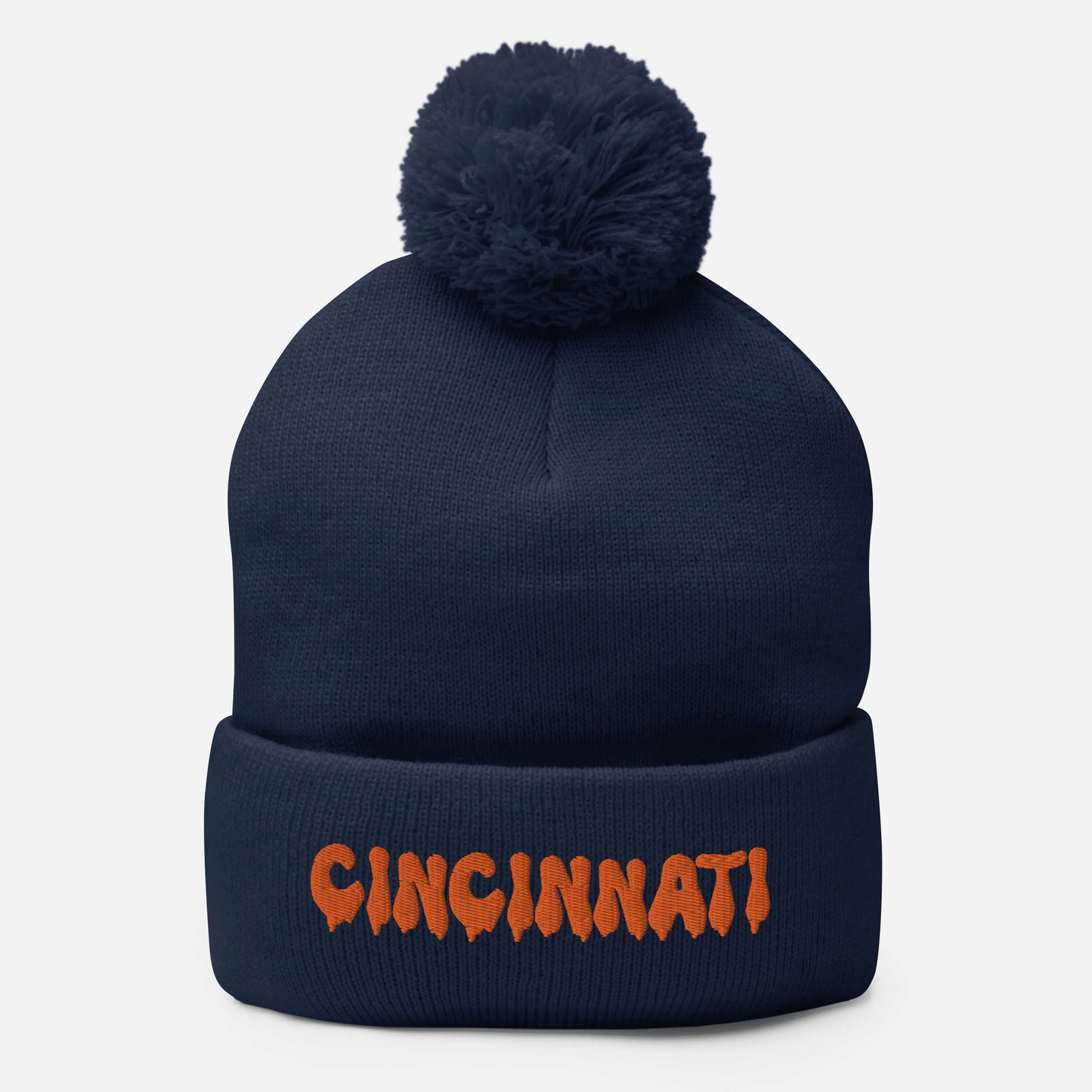 Melting Dripping Cincinnati Pom-Pom Beanie